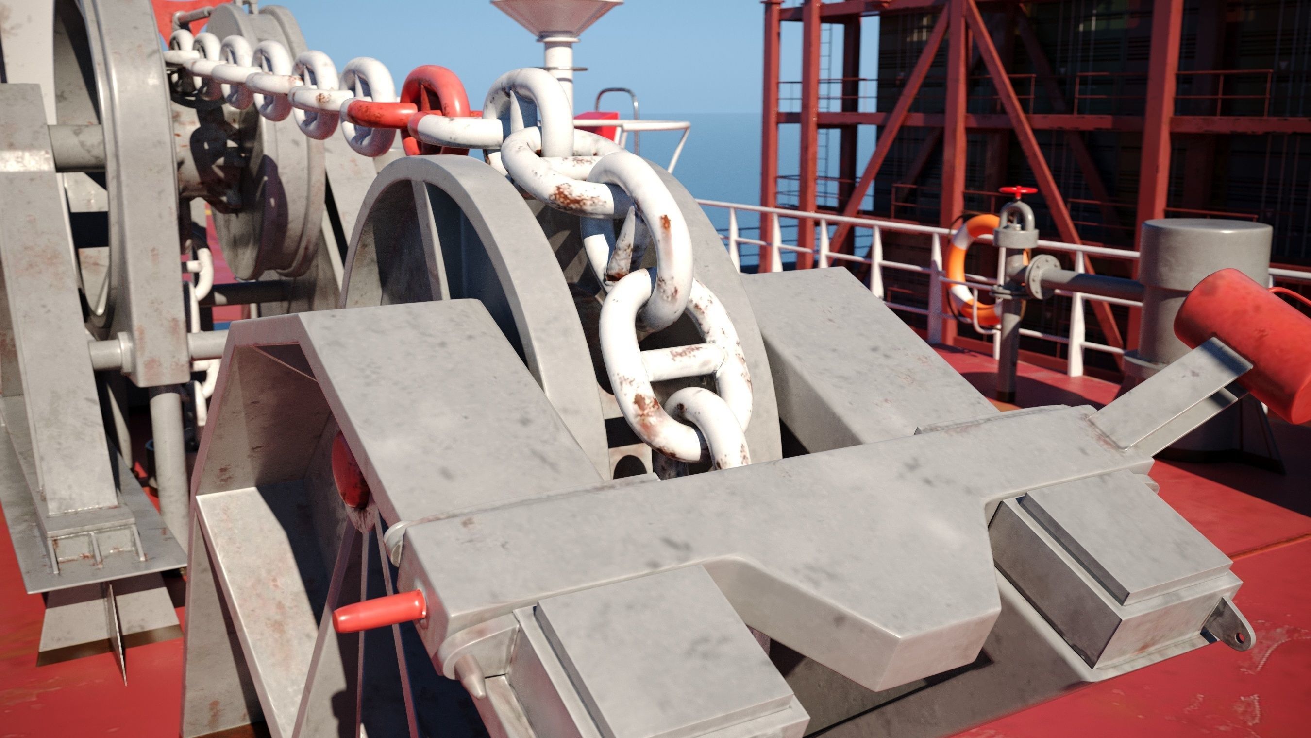 Container ship generic 3D model_13