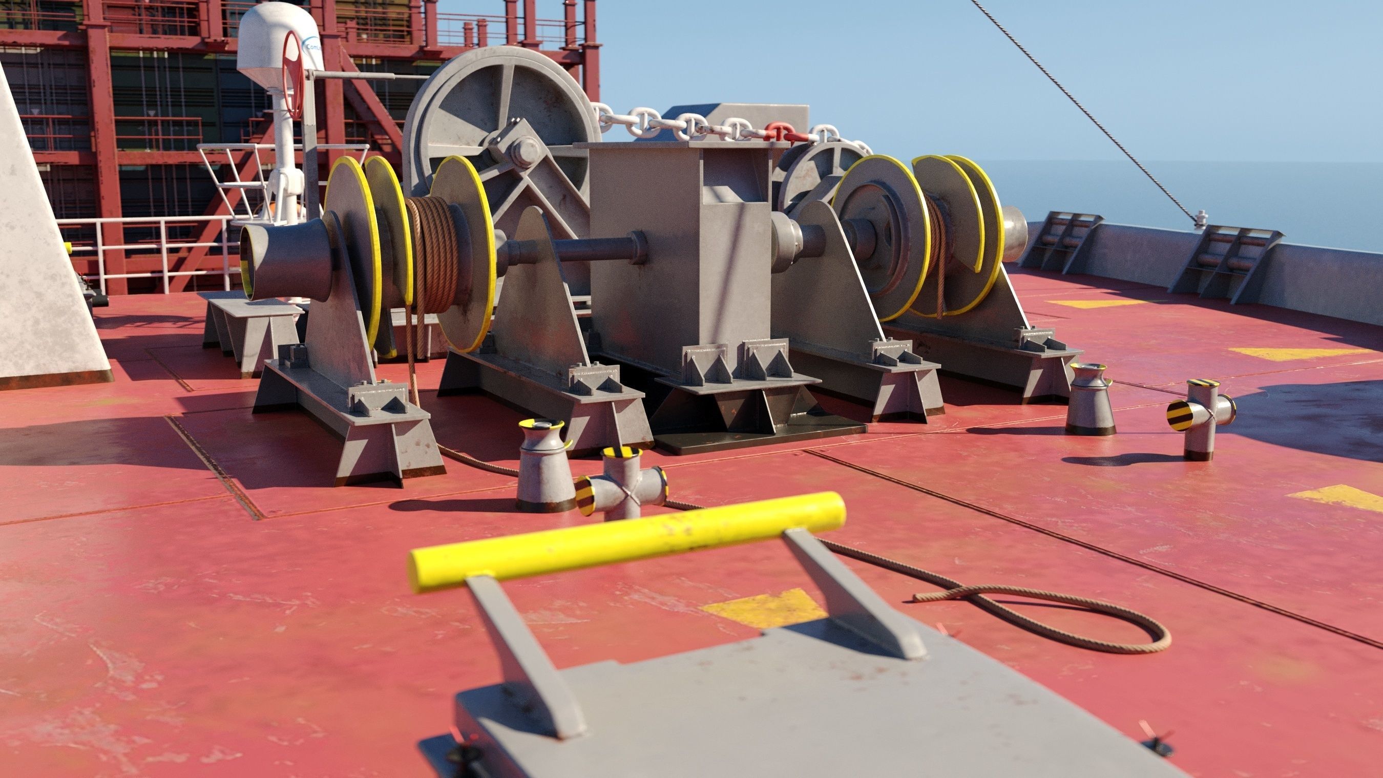 Container ship generic 3D model_17