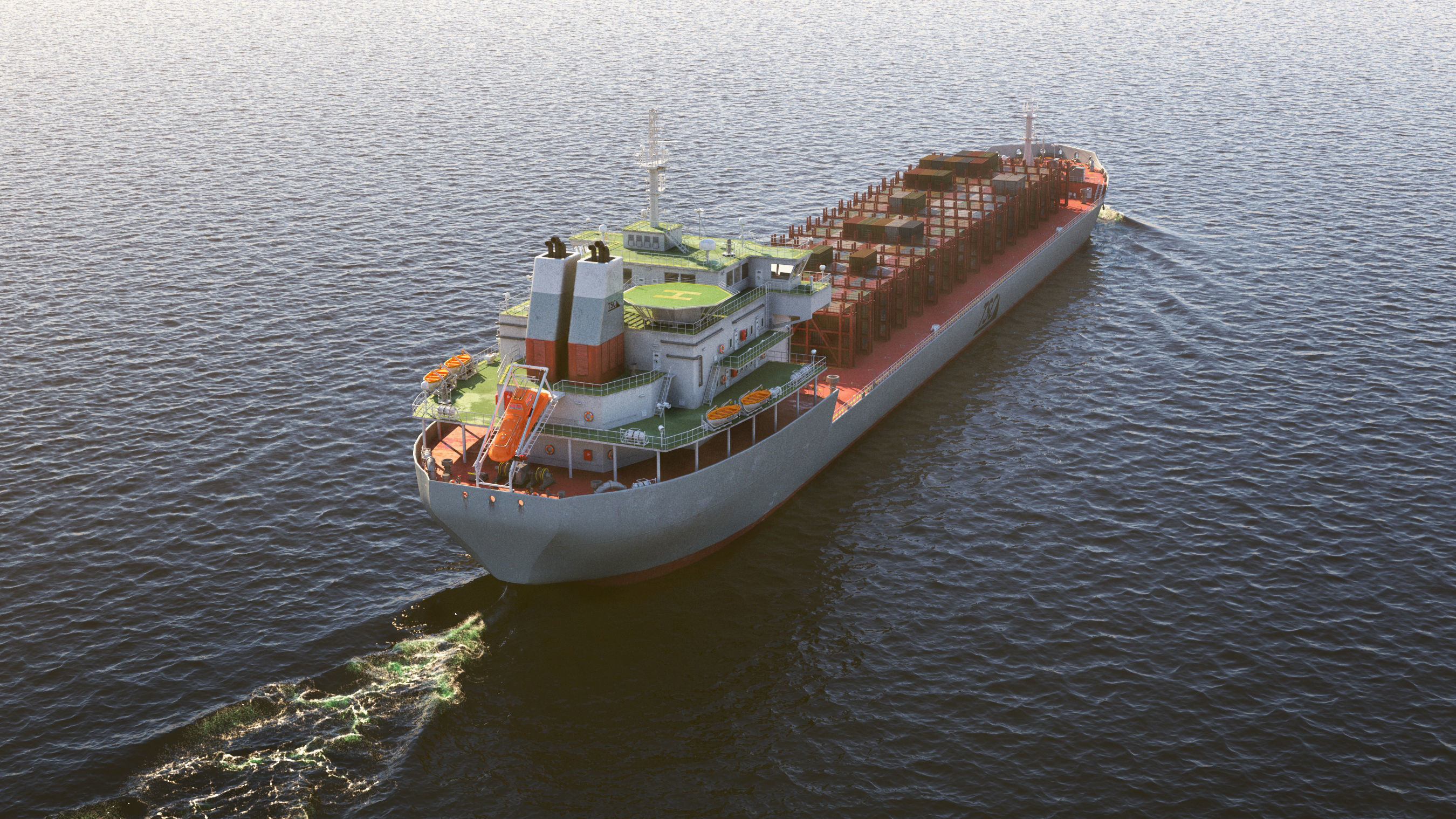 Container ship generic 3D model_24