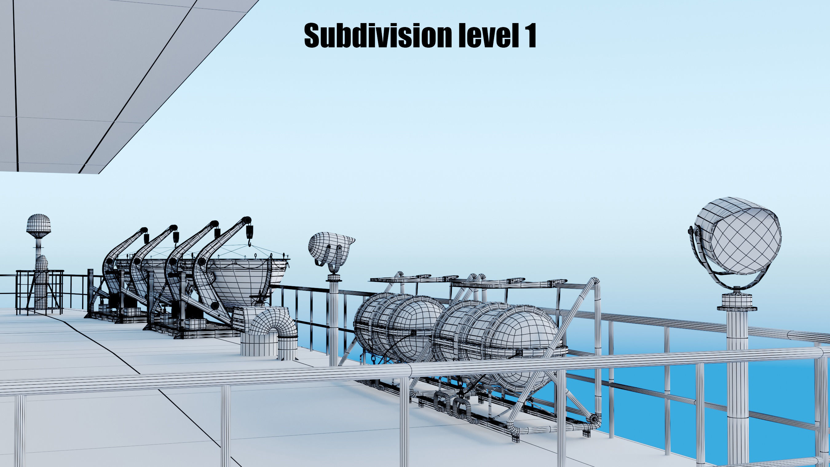 Container ship generic 3D model_35