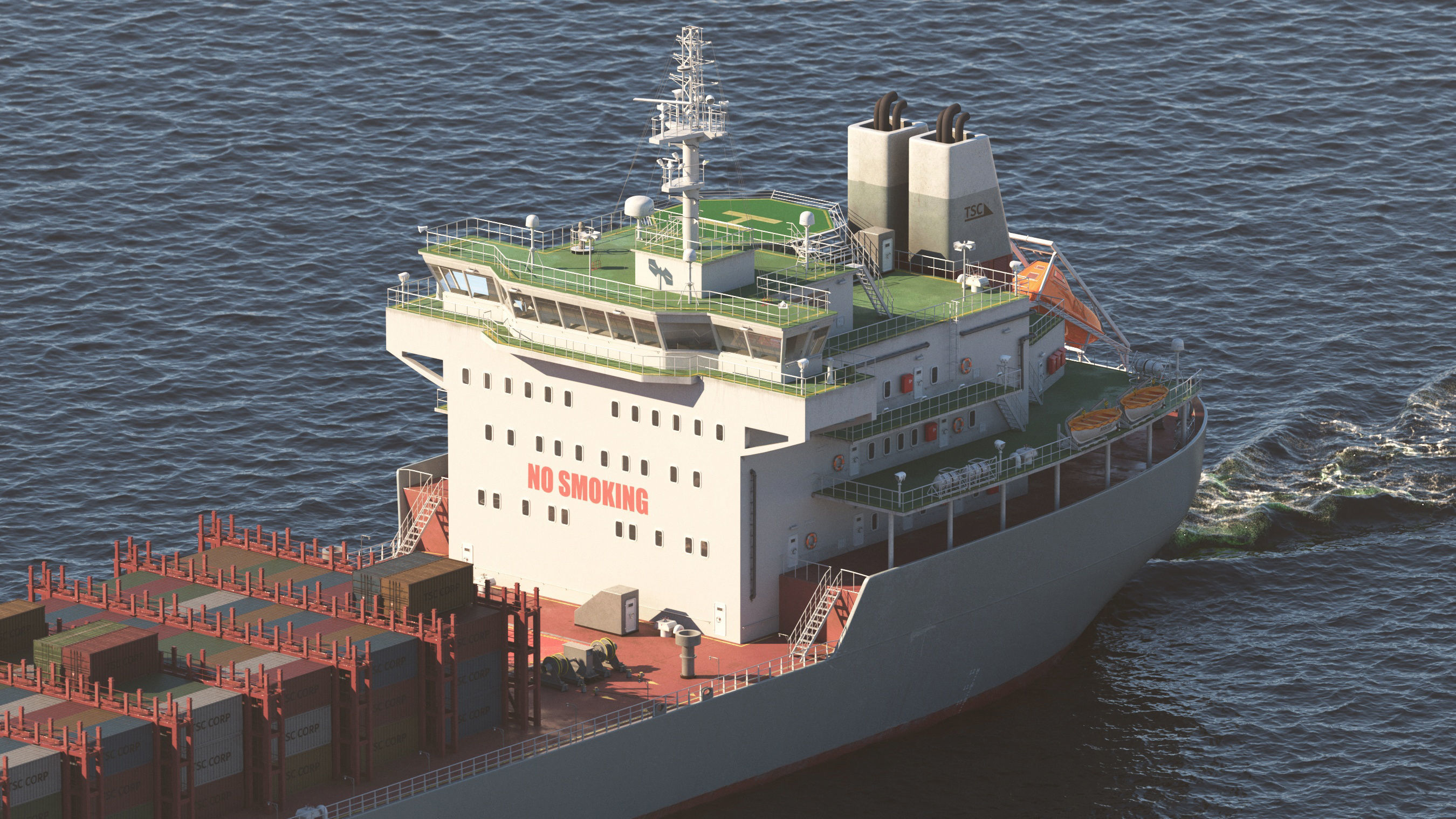 Container ship generic 3D model_3