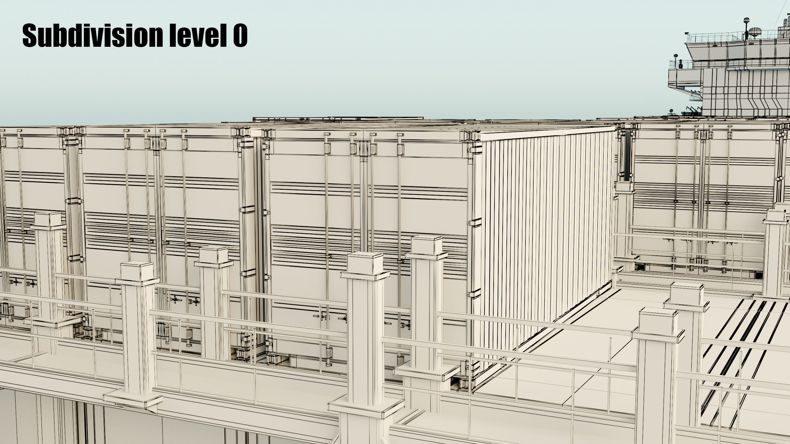 Container ship generic 3D model_36
