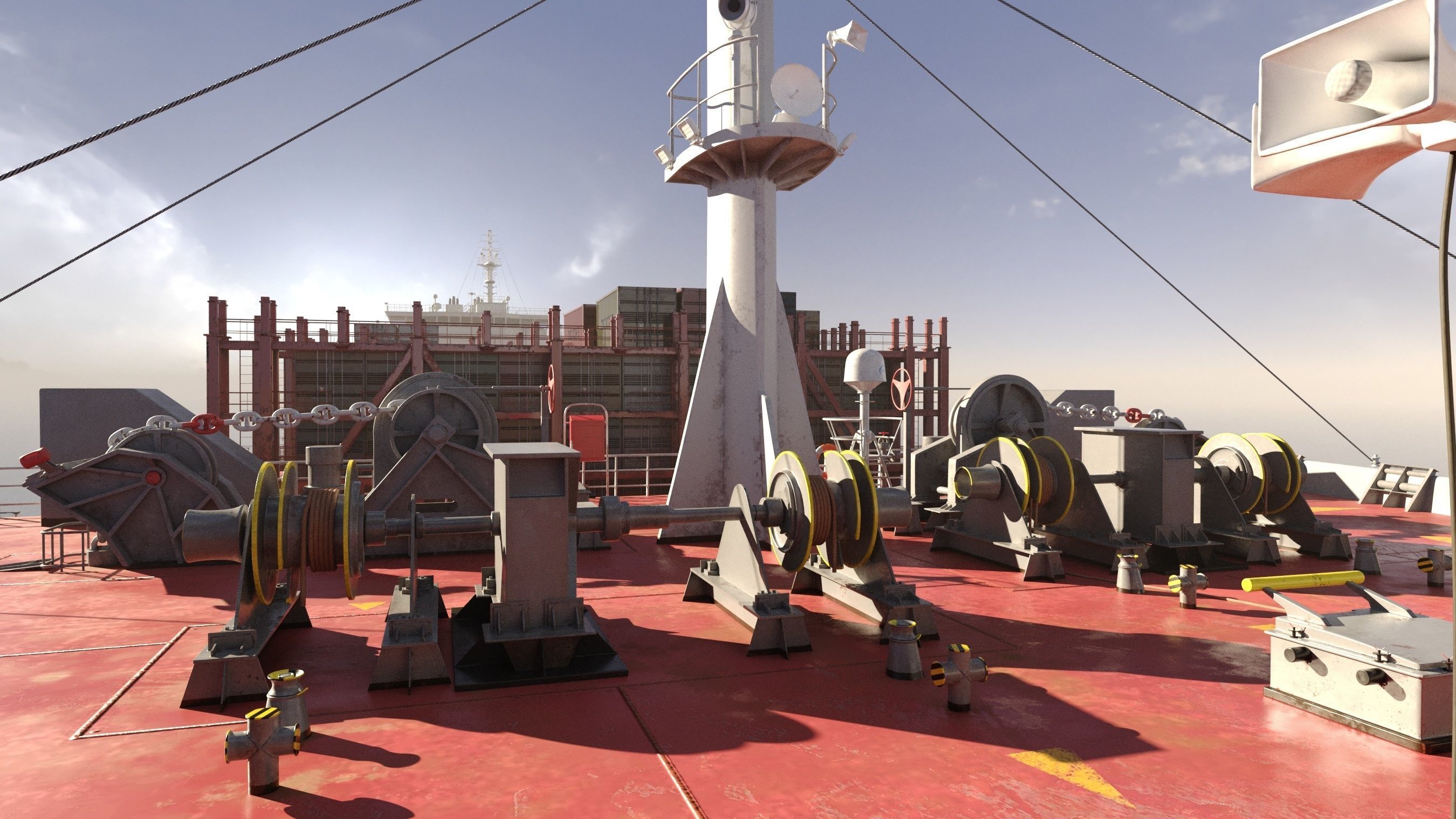 Container ship generic 3D model_6