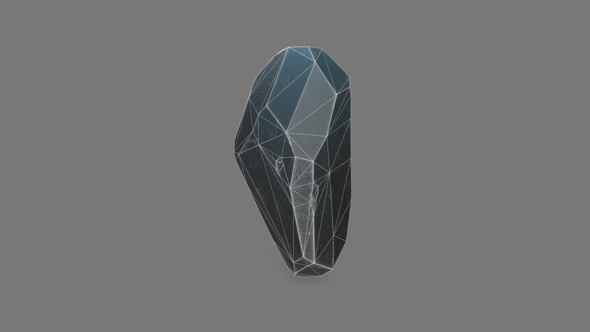 One Crystal Low-poly 3D model_1