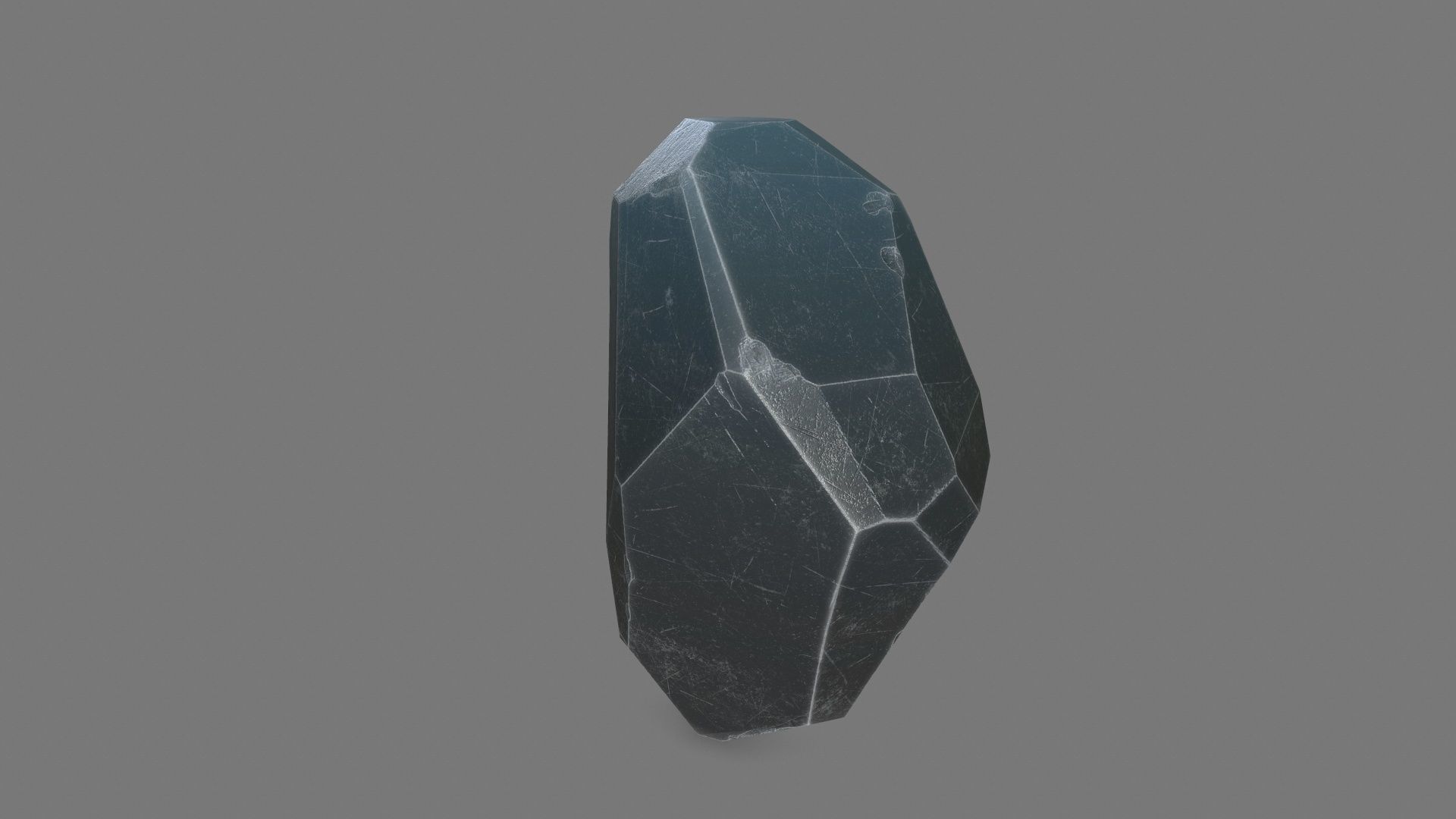 One Crystal Low-poly 3D model_5