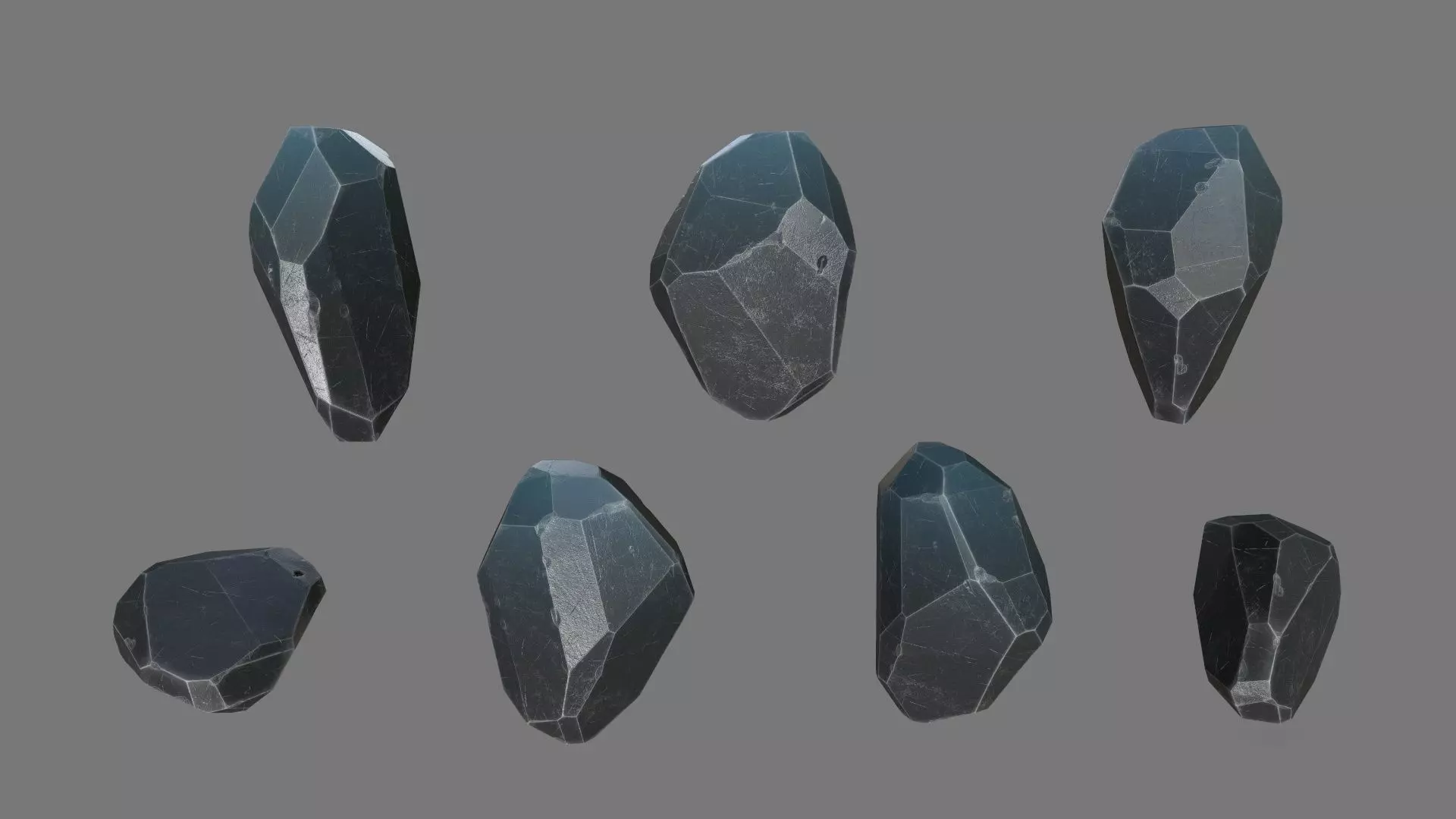 One Crystal Low-poly 3D model_0