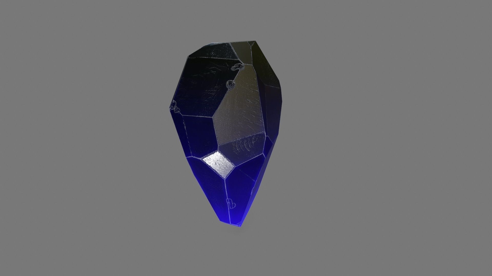 One Crystal Low-poly 3D model_8