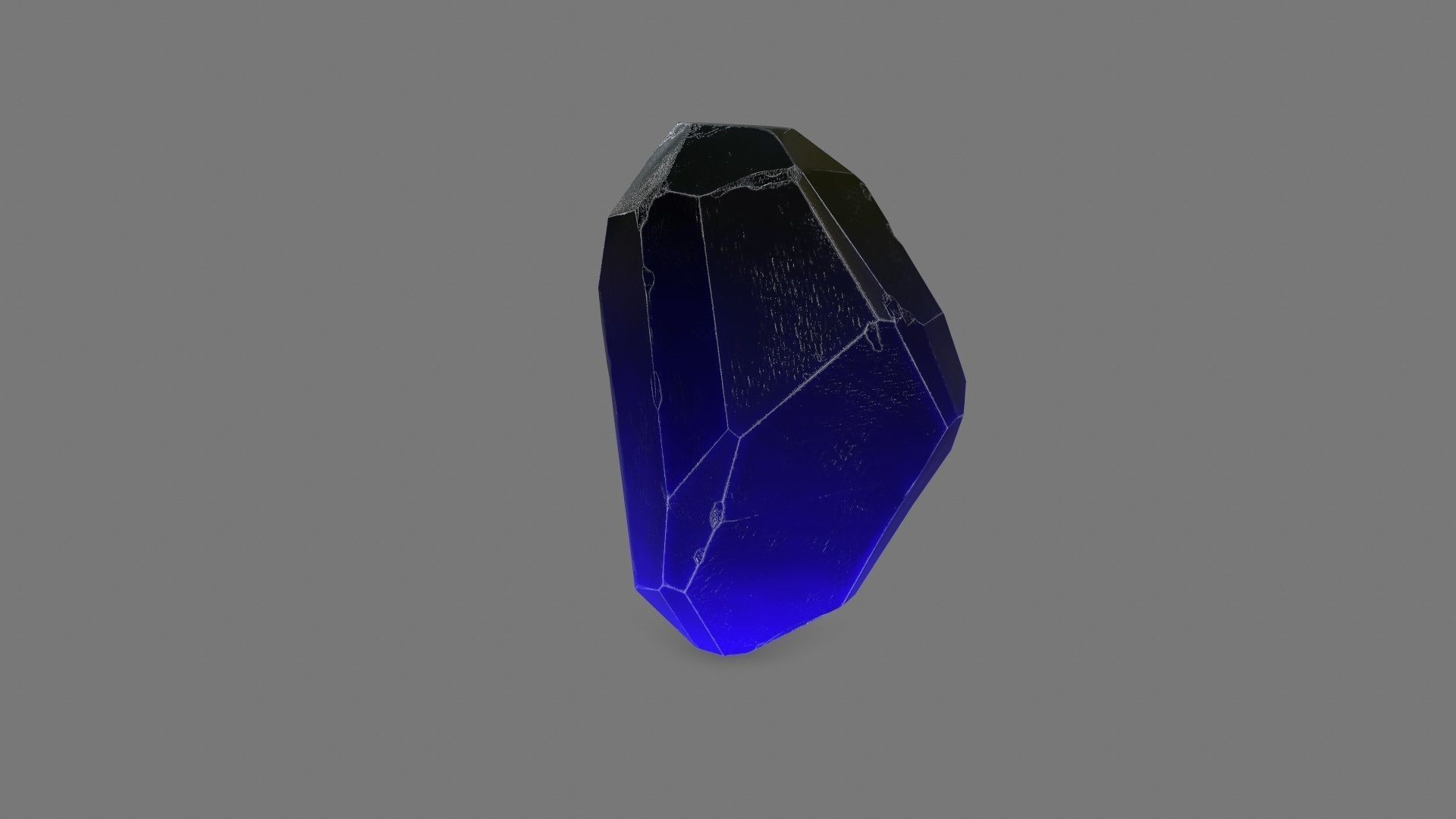 One Crystal Low-poly 3D model_3