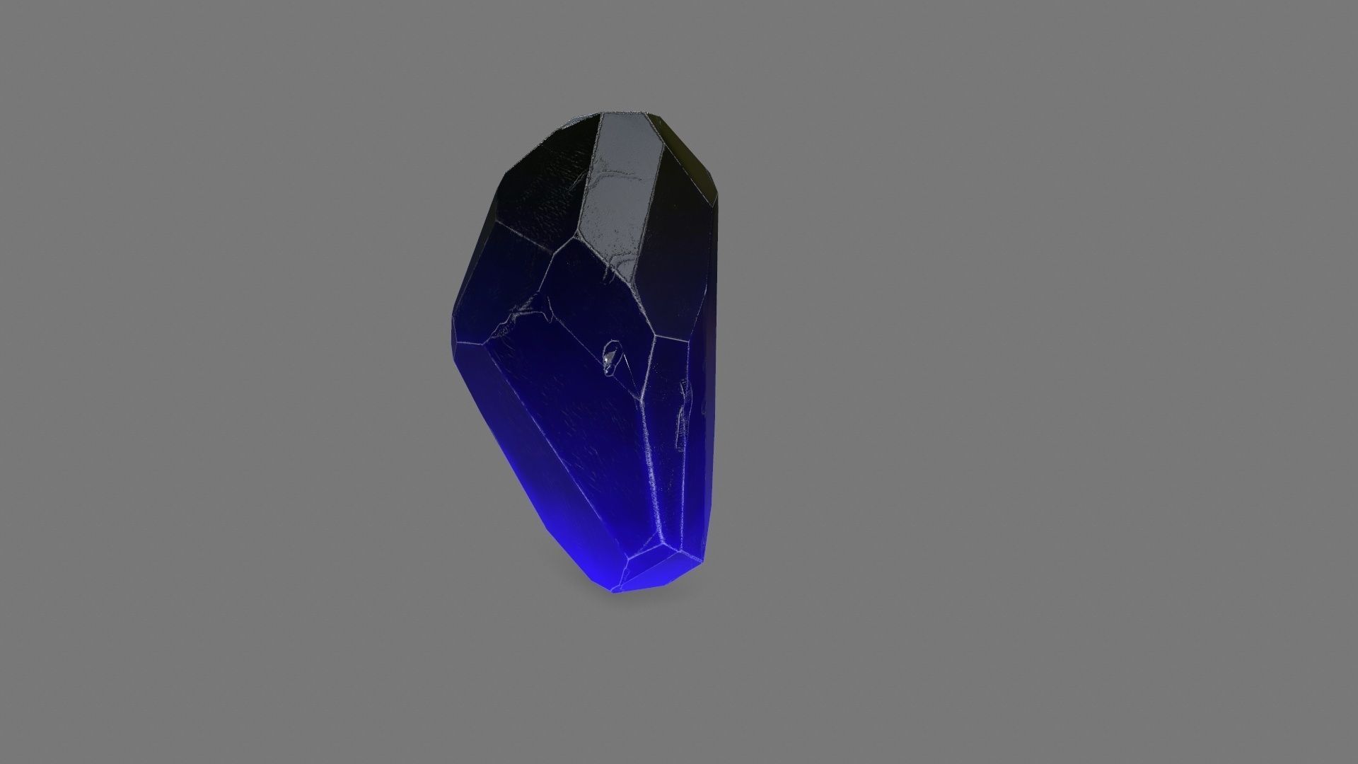 One Crystal Low-poly 3D model_6