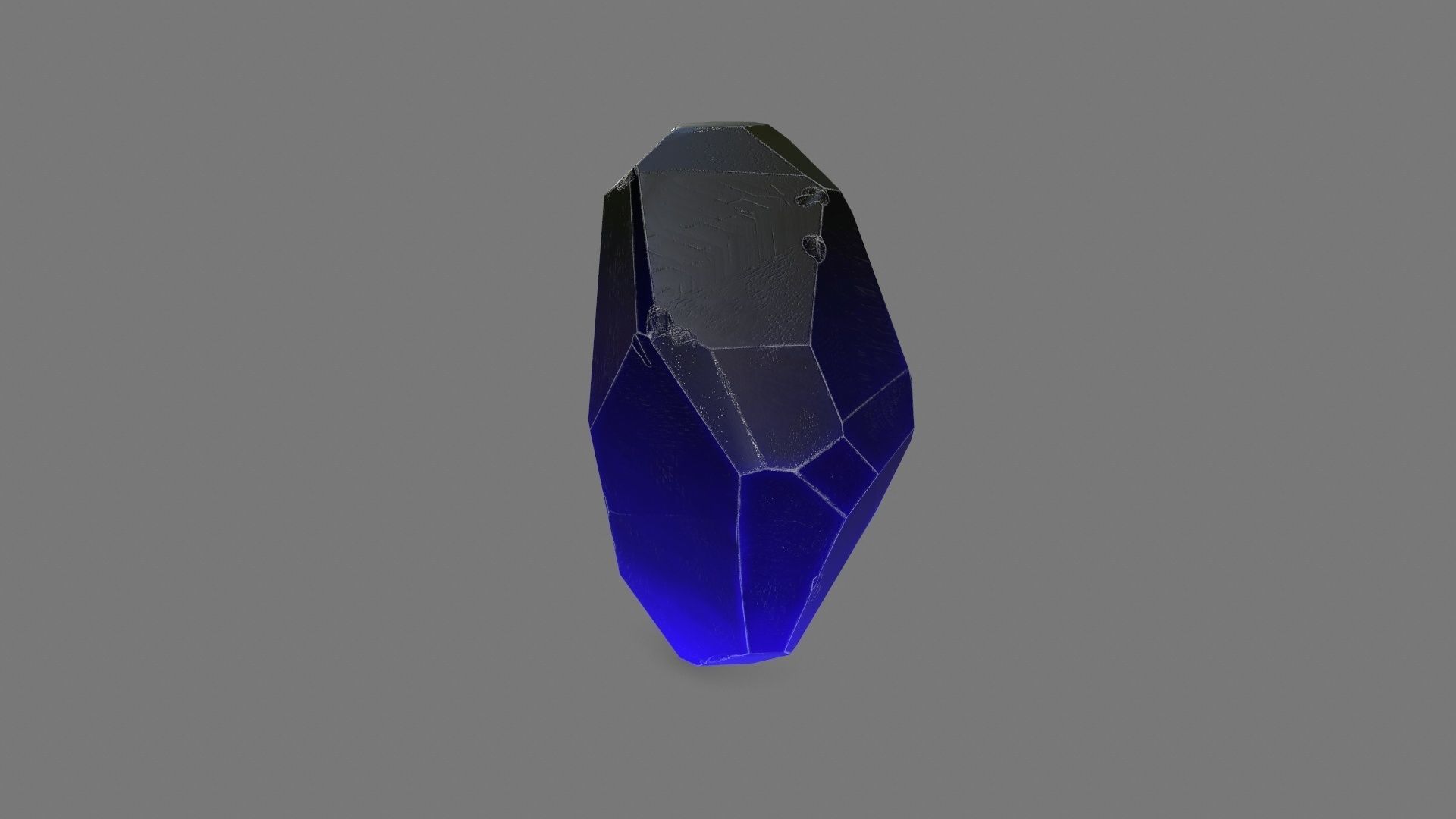One Crystal Low-poly 3D model_2