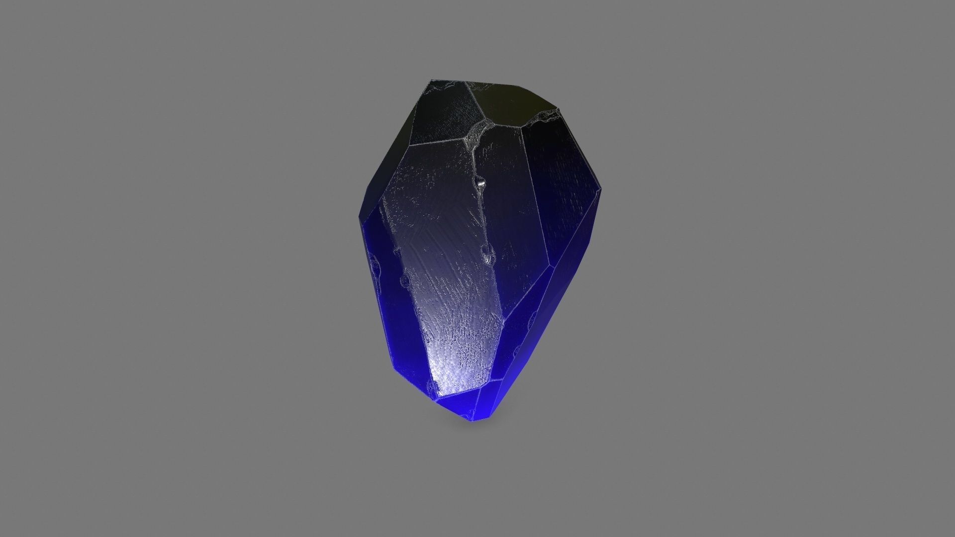 One Crystal Low-poly 3D model_4