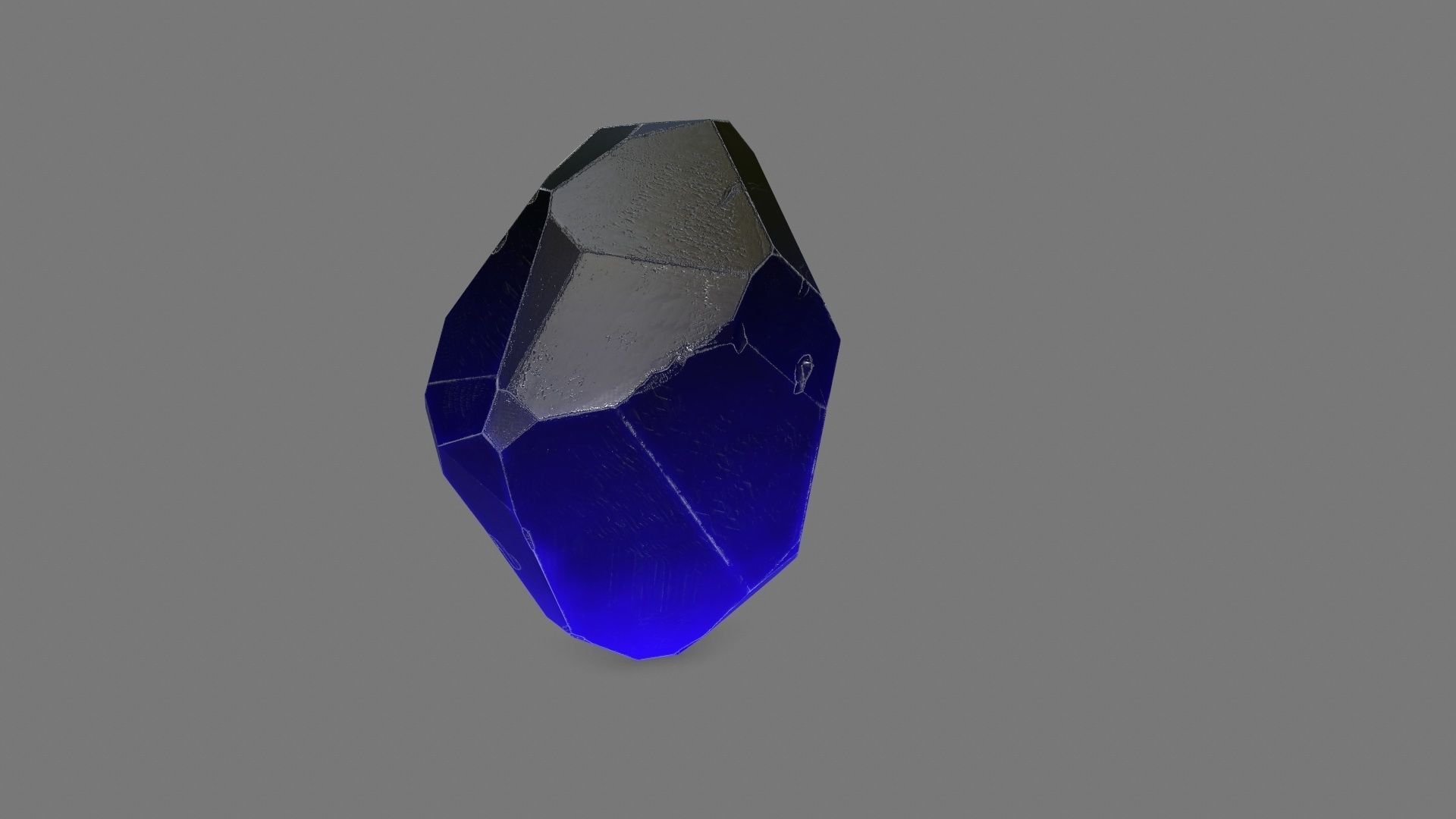 One Crystal Low-poly 3D model_7