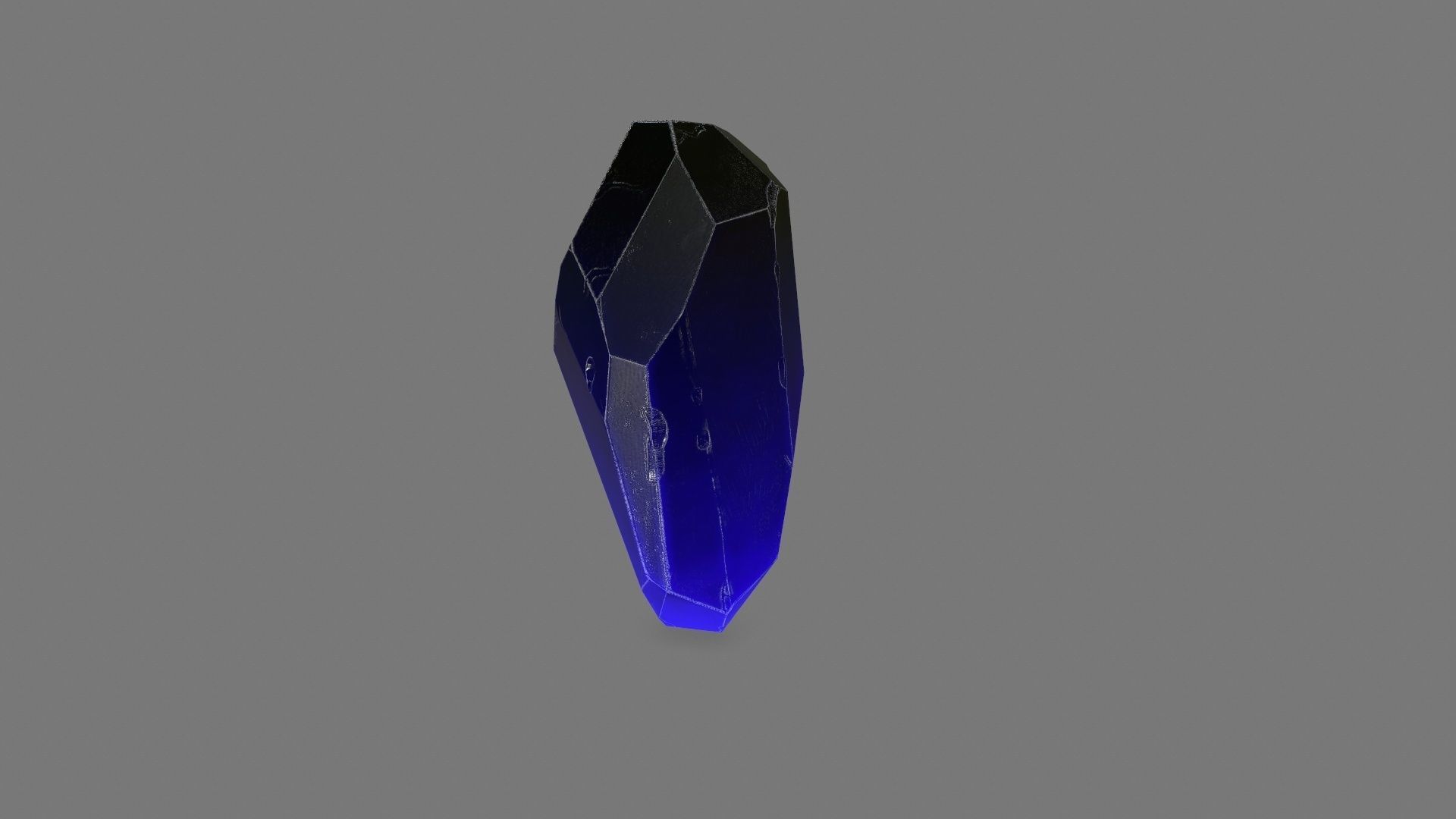 One Crystal Low-poly 3D model_5