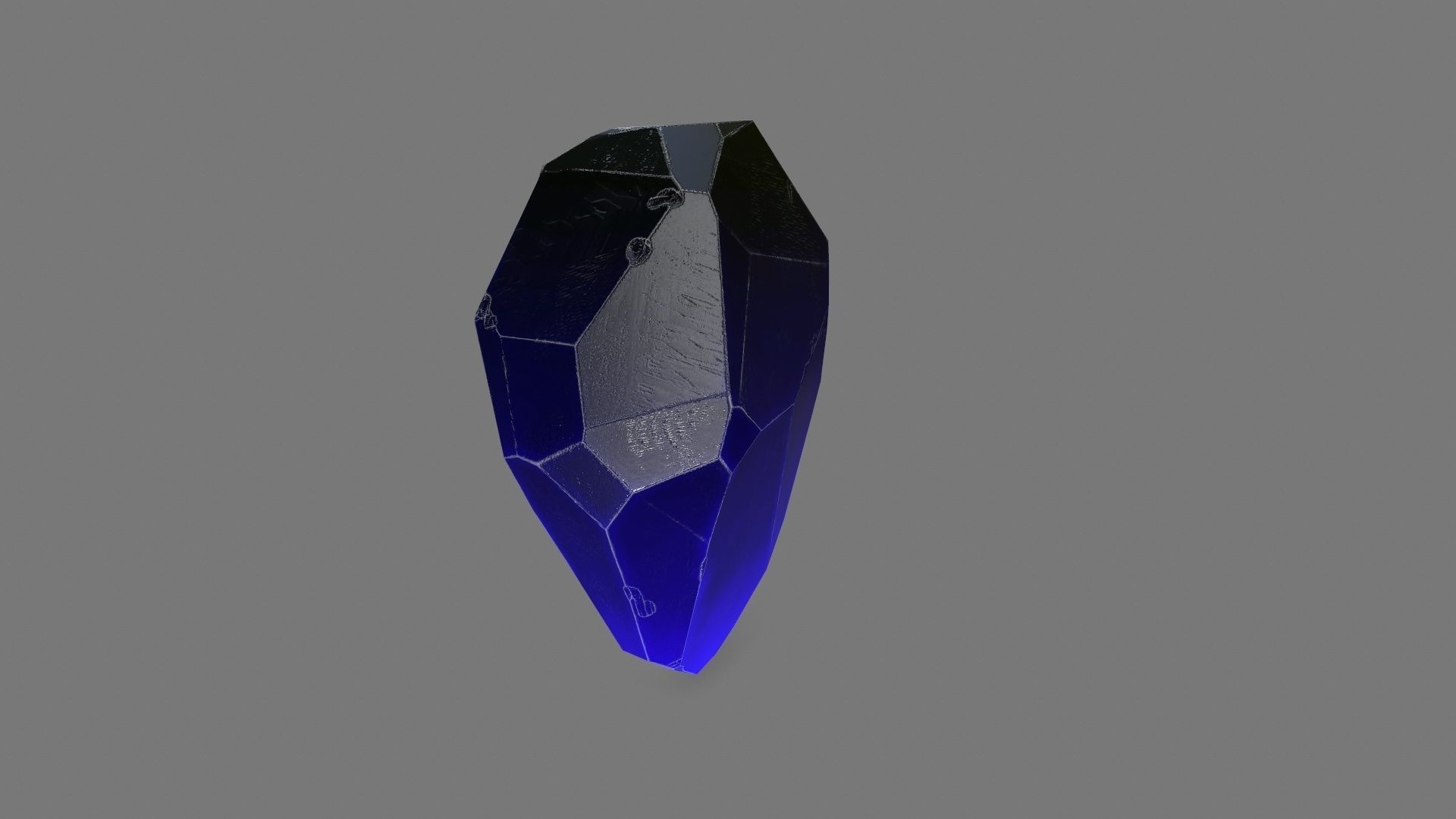 One Crystal Low-poly 3D model_1