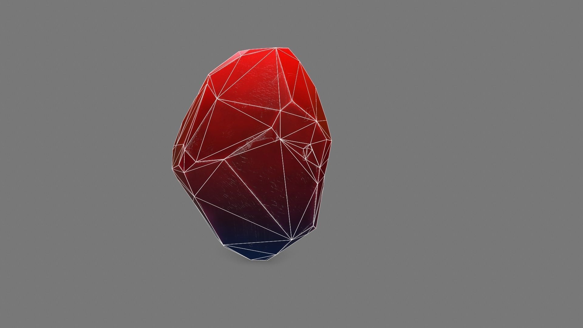 One Crystal Low-poly 3D model_7