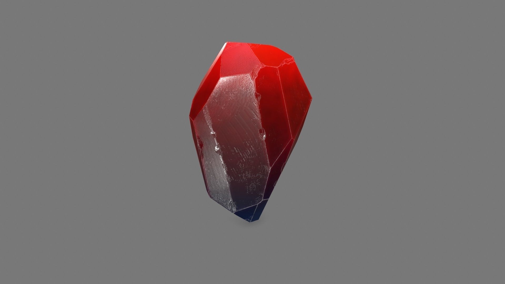 One Crystal Low-poly 3D model_4