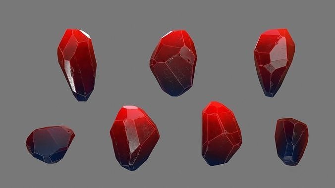 One Crystal Low-poly 3D model