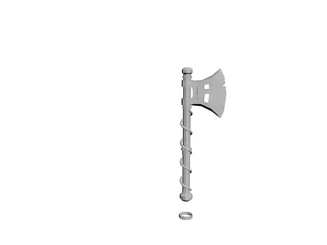 axe 3d model with proper topology