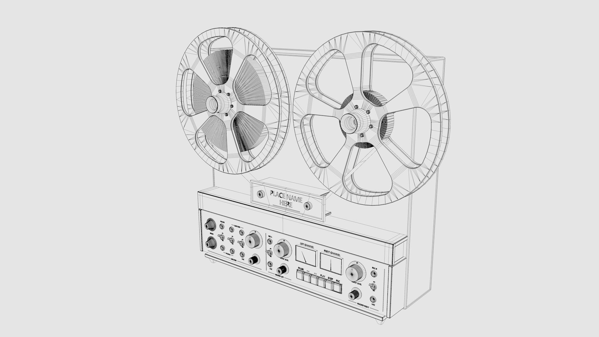 Reel to Reel 3D model_8