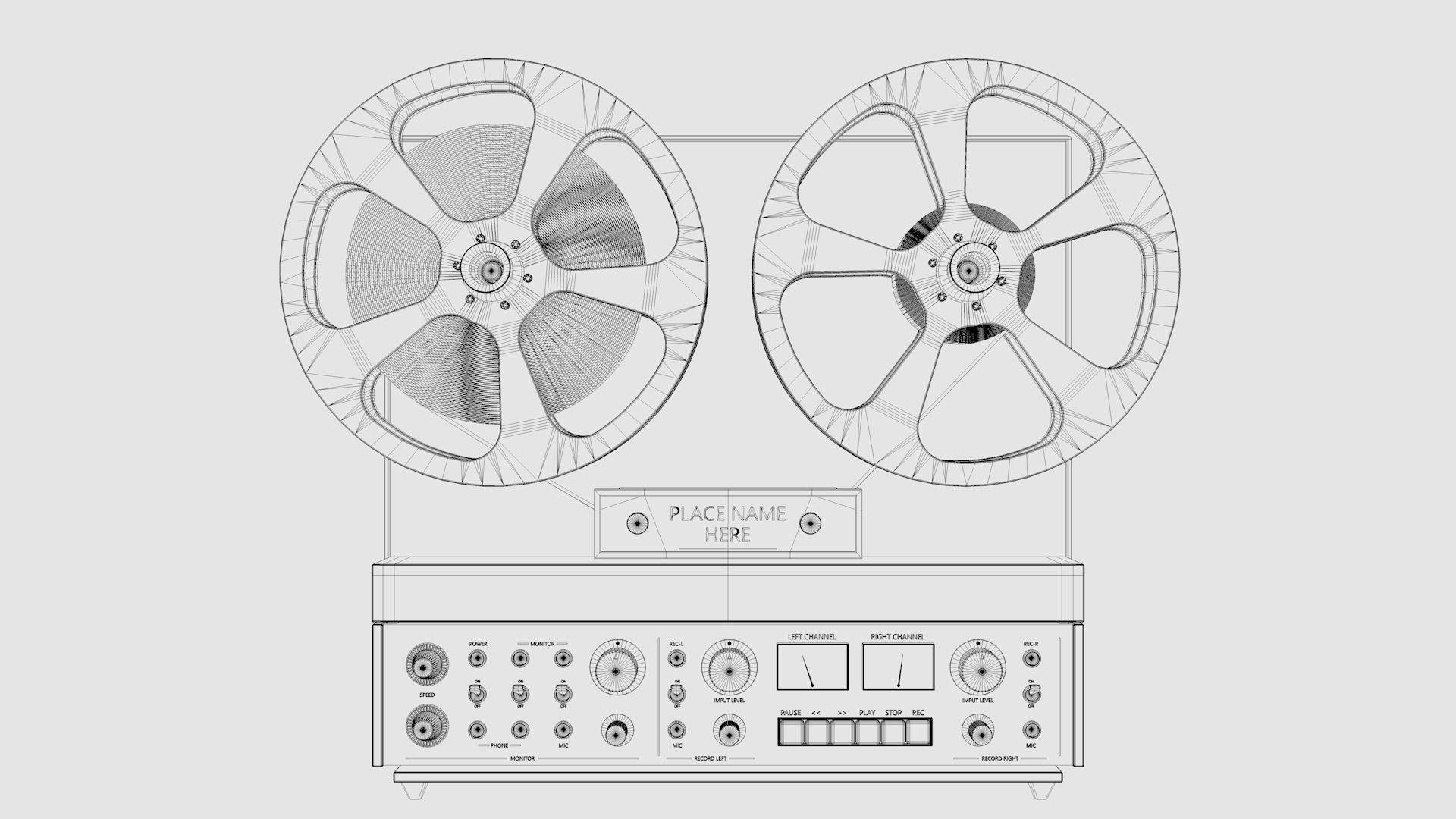 Reel to Reel 3D model_6