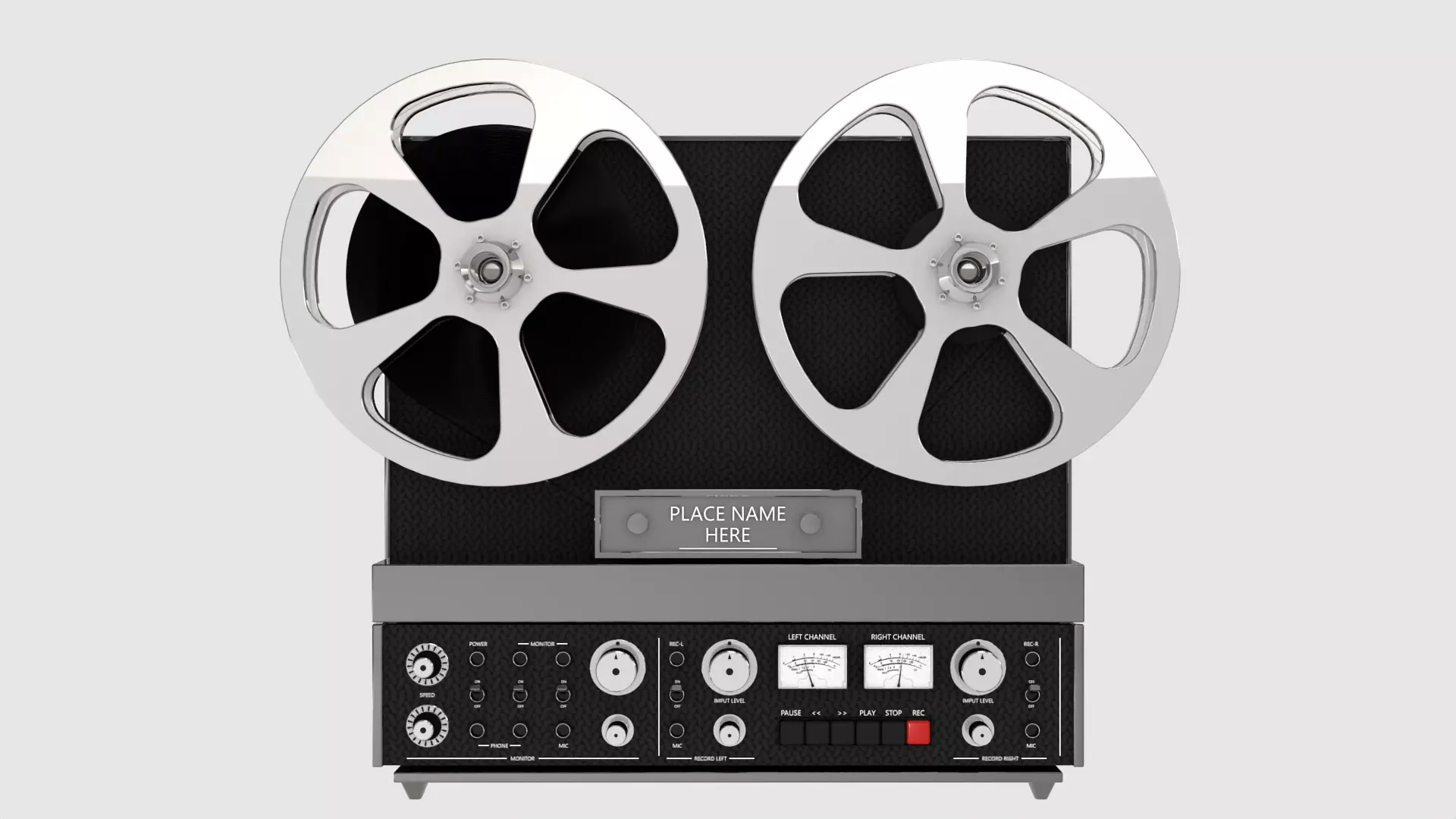 Reel to Reel 3D model_0
