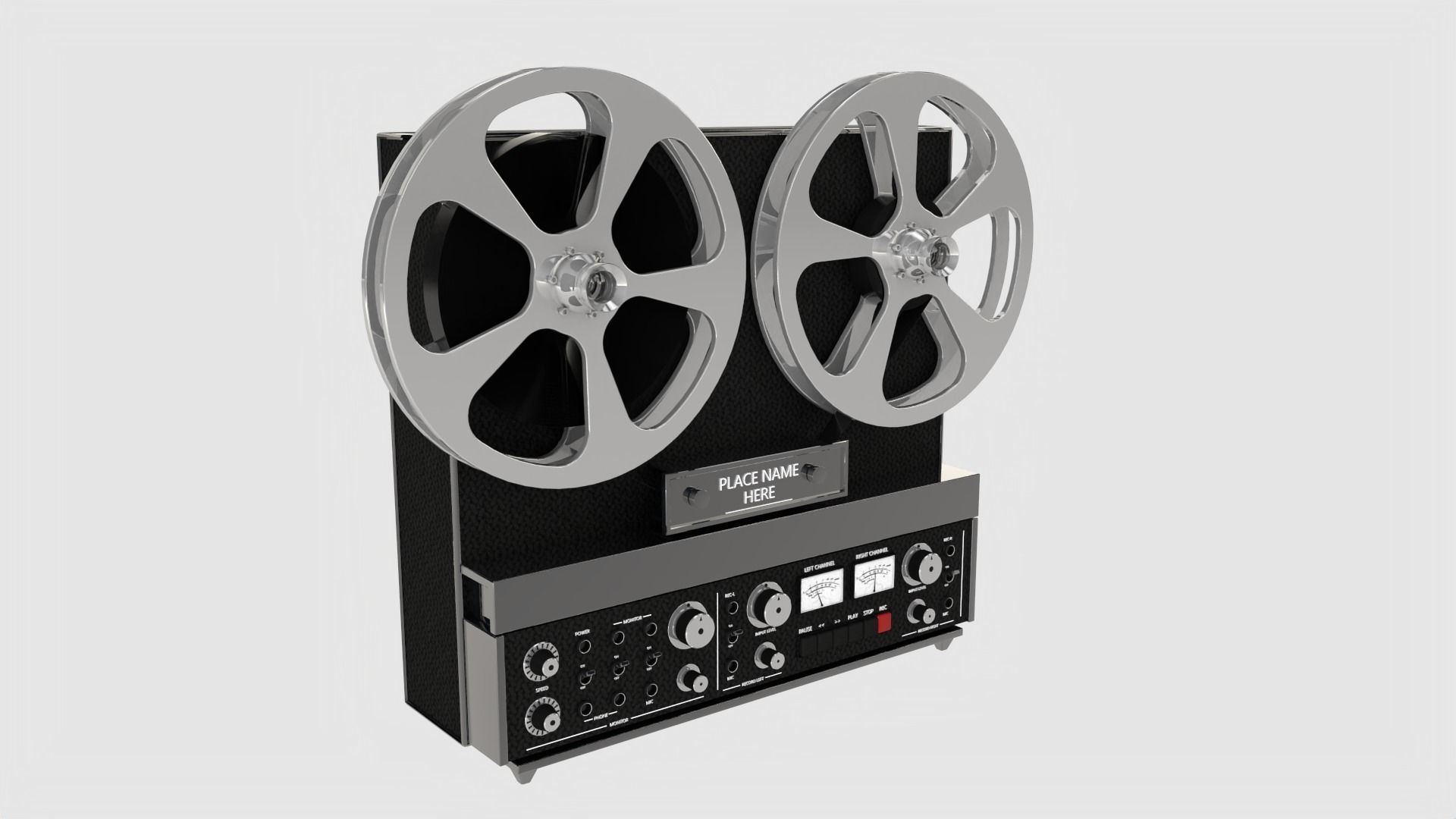 Reel to Reel 3D model_2