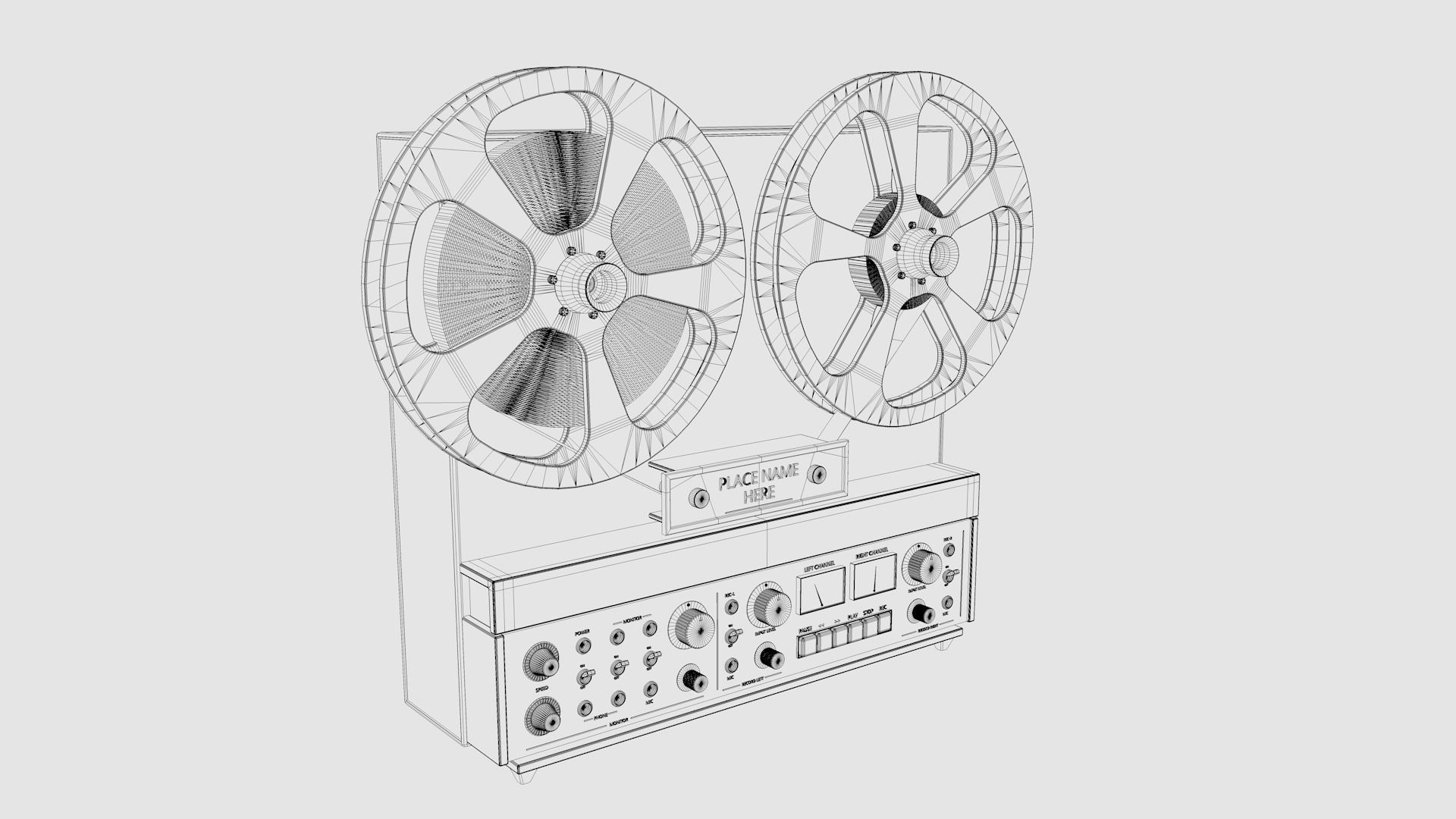Reel to Reel 3D model_9
