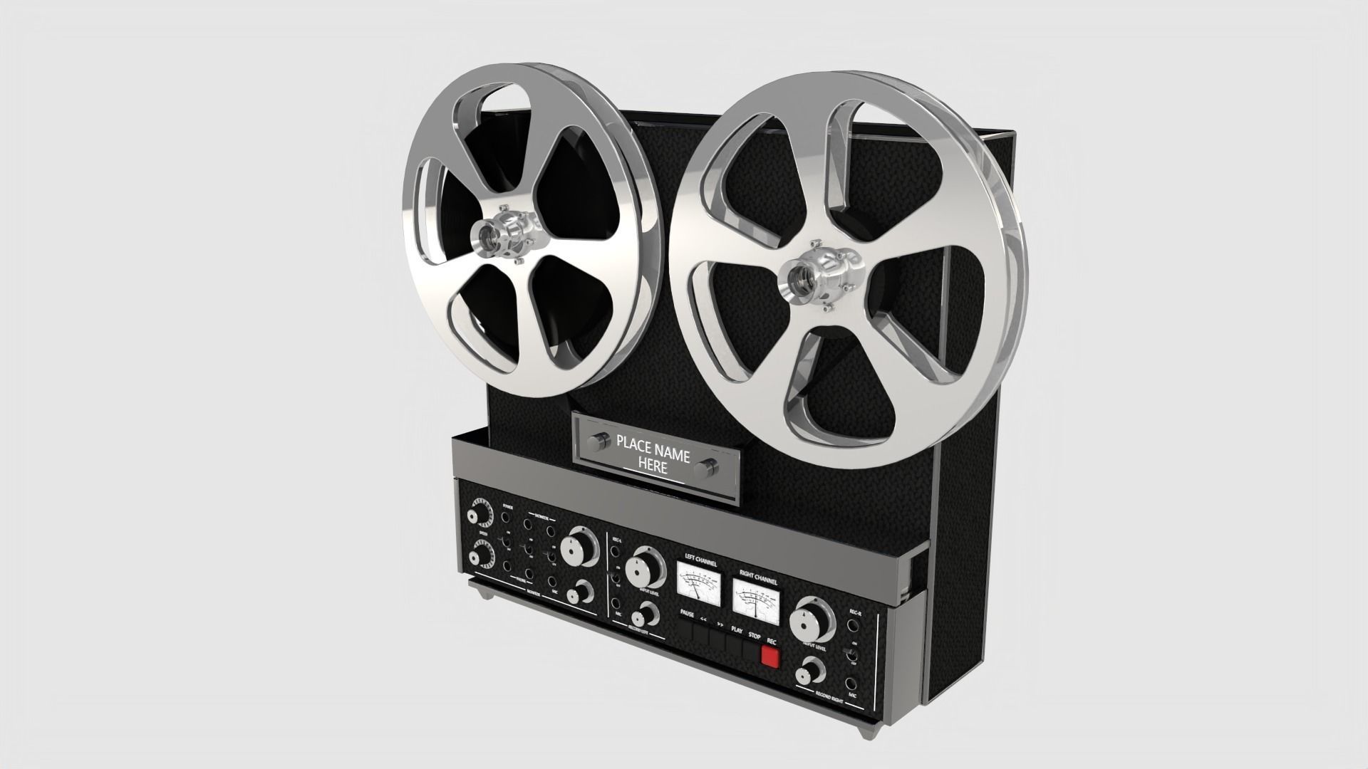Reel to Reel 3D model_1