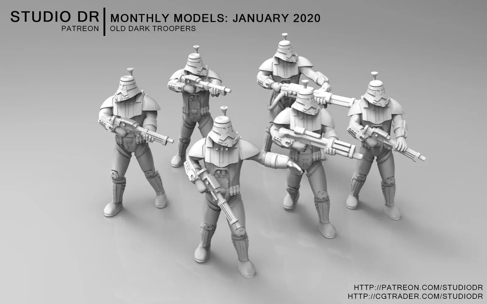 Old Dark Troopers 3D print model_0