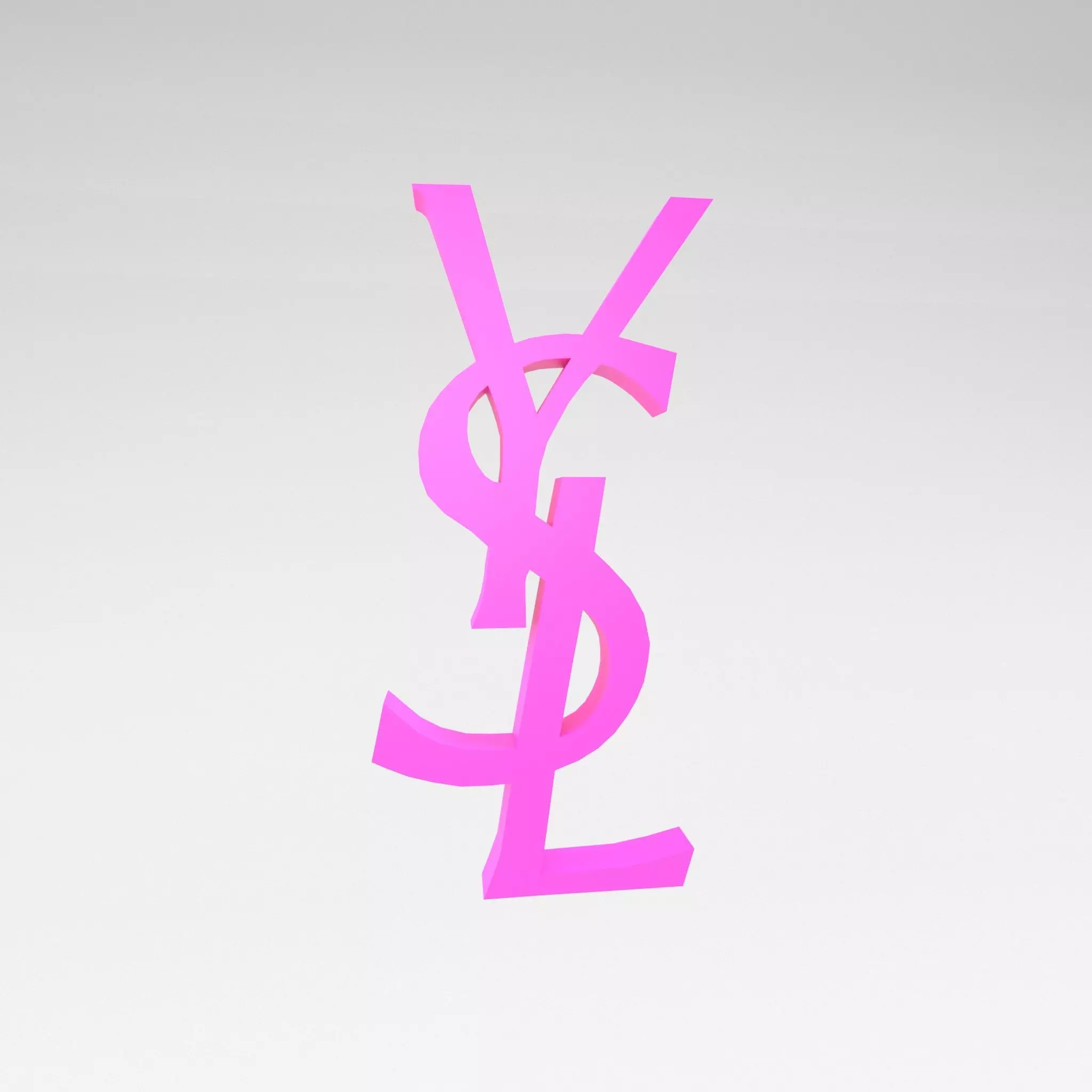 YSL Logo v1 003 Free low-poly 3D model