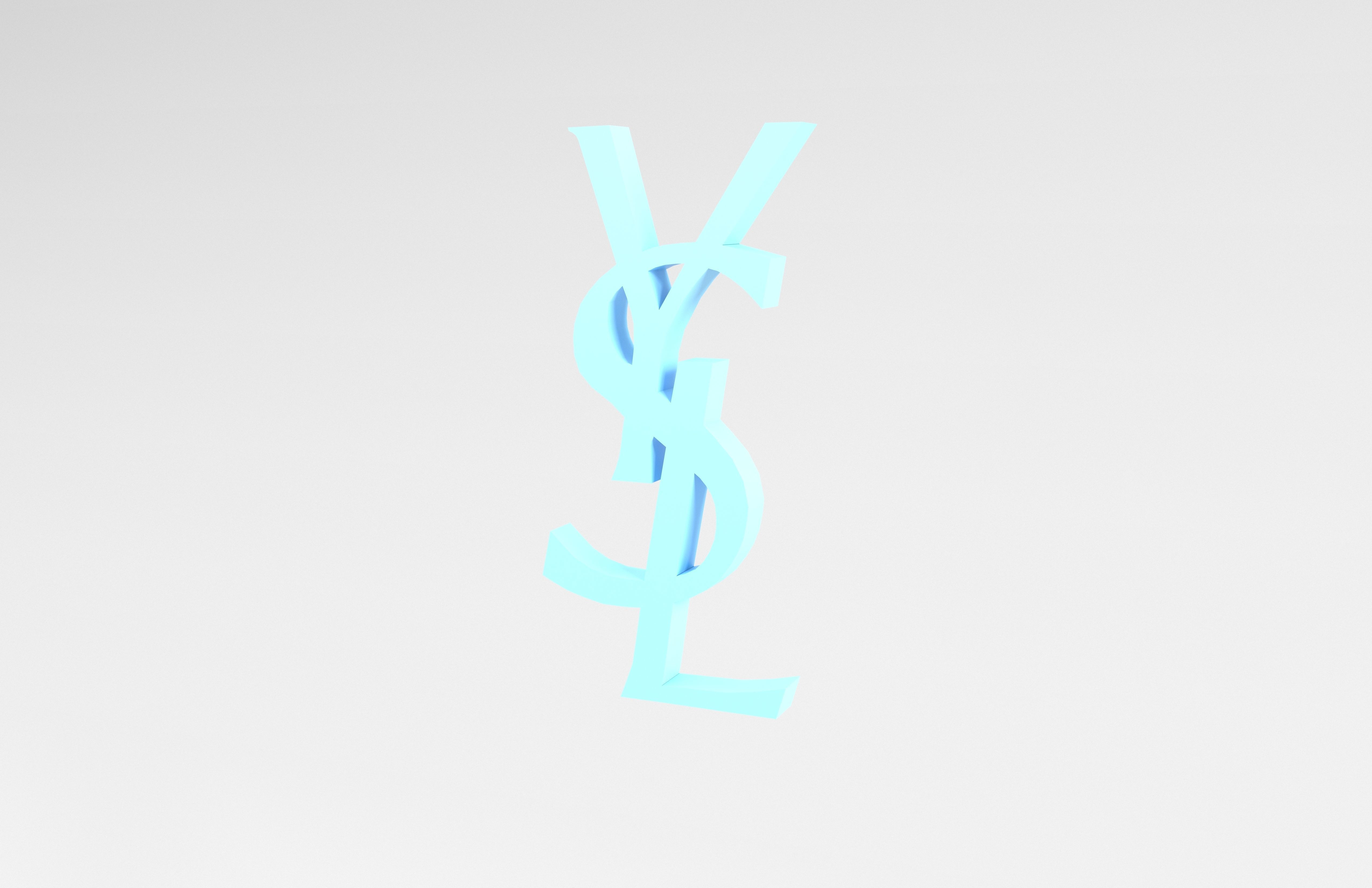 YSL Logo v1 004 Free low-poly 3D model_2