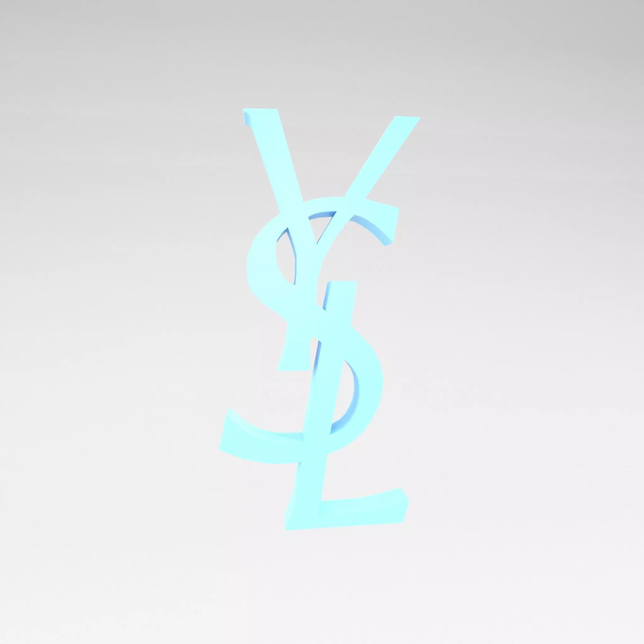 YSL Logo v1 004 Free low-poly 3D model_0