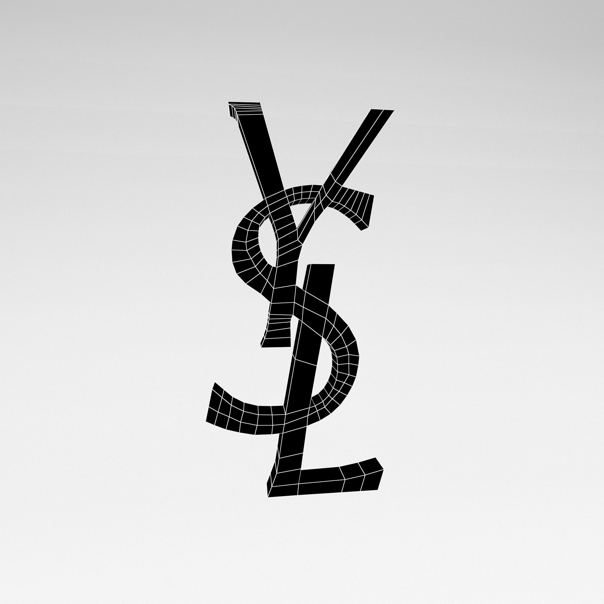 YSL Logo v1 004 Free low-poly 3D model_4