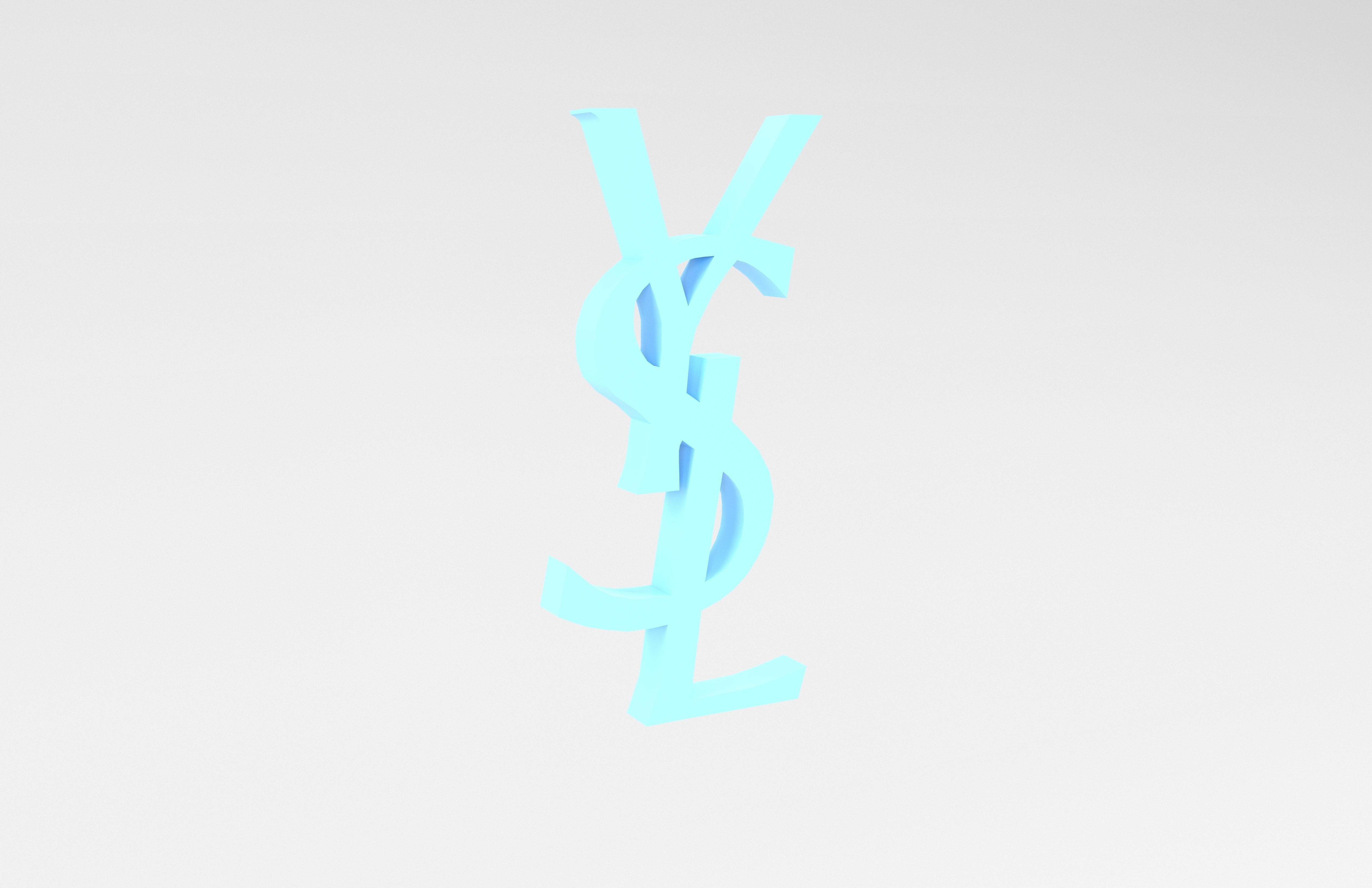 YSL Logo v1 004 Free low-poly 3D model_3