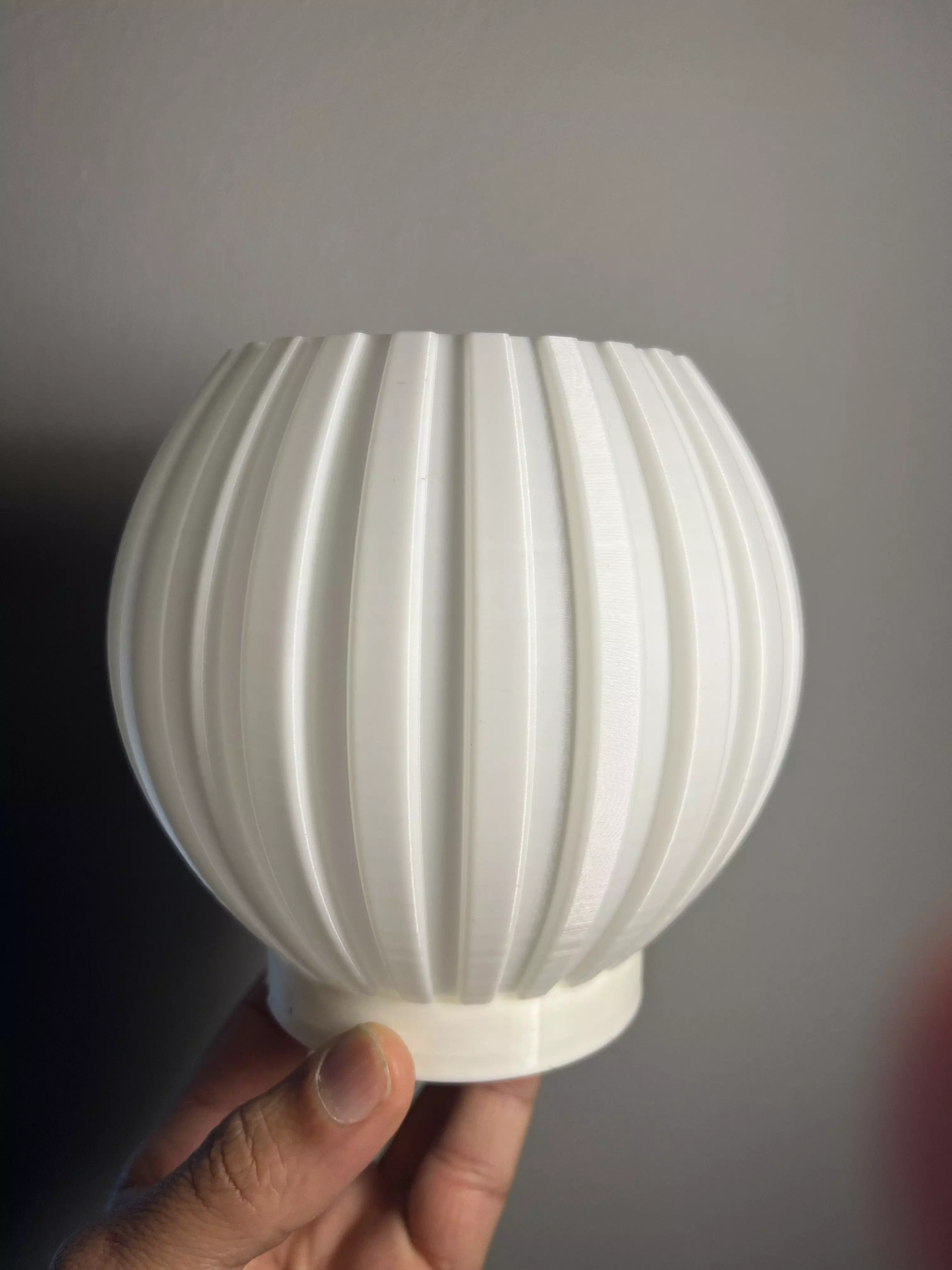Modern Ribbed Table Lamp - Vase Mode Optimized - E14 3D print model