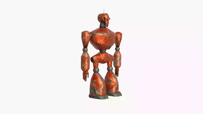Rusty red robot