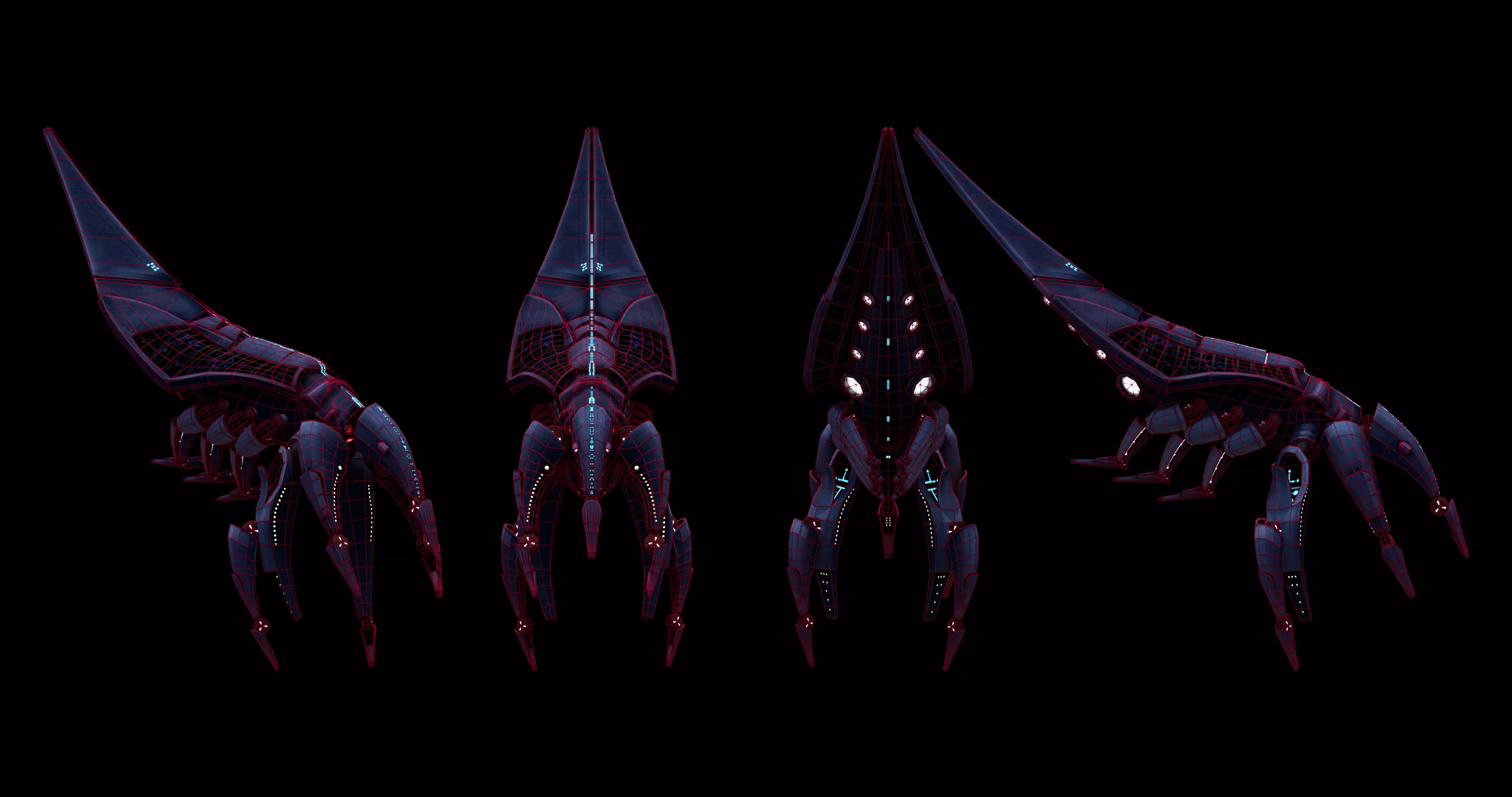 Mass Effect - Reaper Sovereign Low-poly 3D model_0