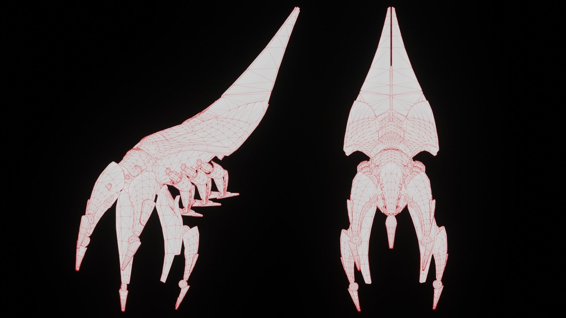 Mass Effect - Reaper Sovereign Low-poly 3D model_2