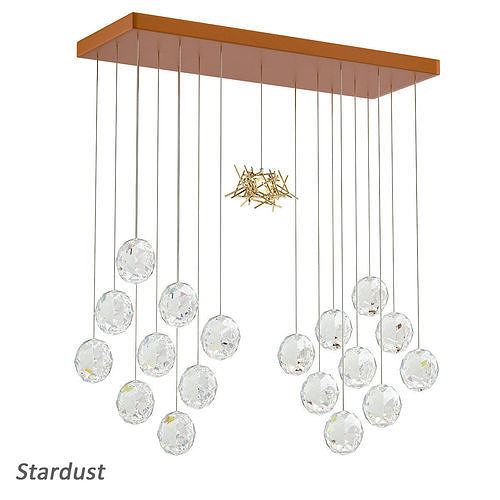 Untitled stardust chandelier with glass balls hanging from it 3D model