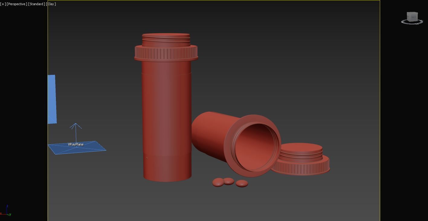Medicine Bottle Mock Up 3D model_3