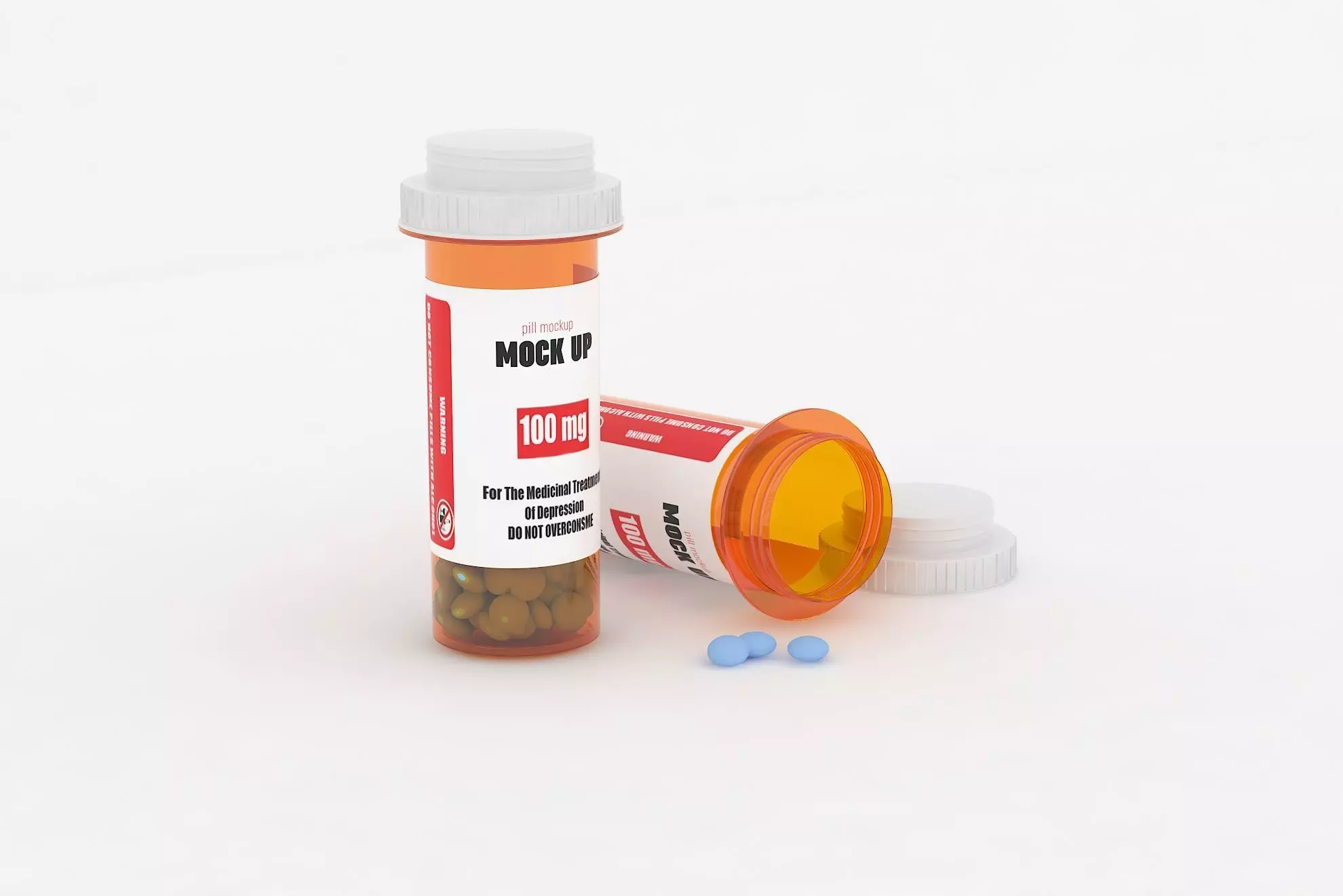 Medicine Bottle Mock Up 3D model_0