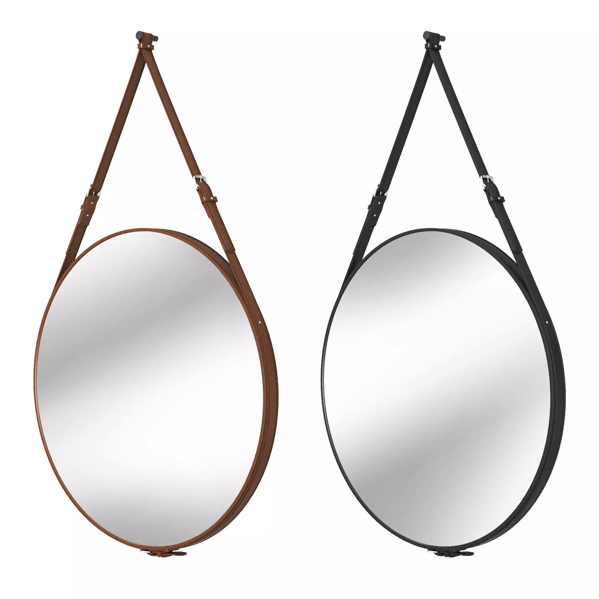 Round mirror 3D model_0