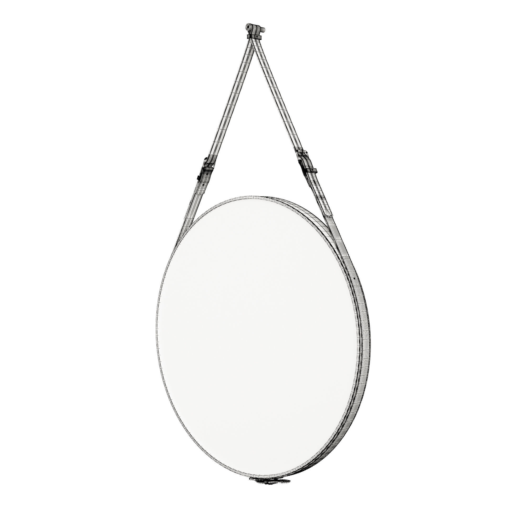 Round mirror 3D model_1