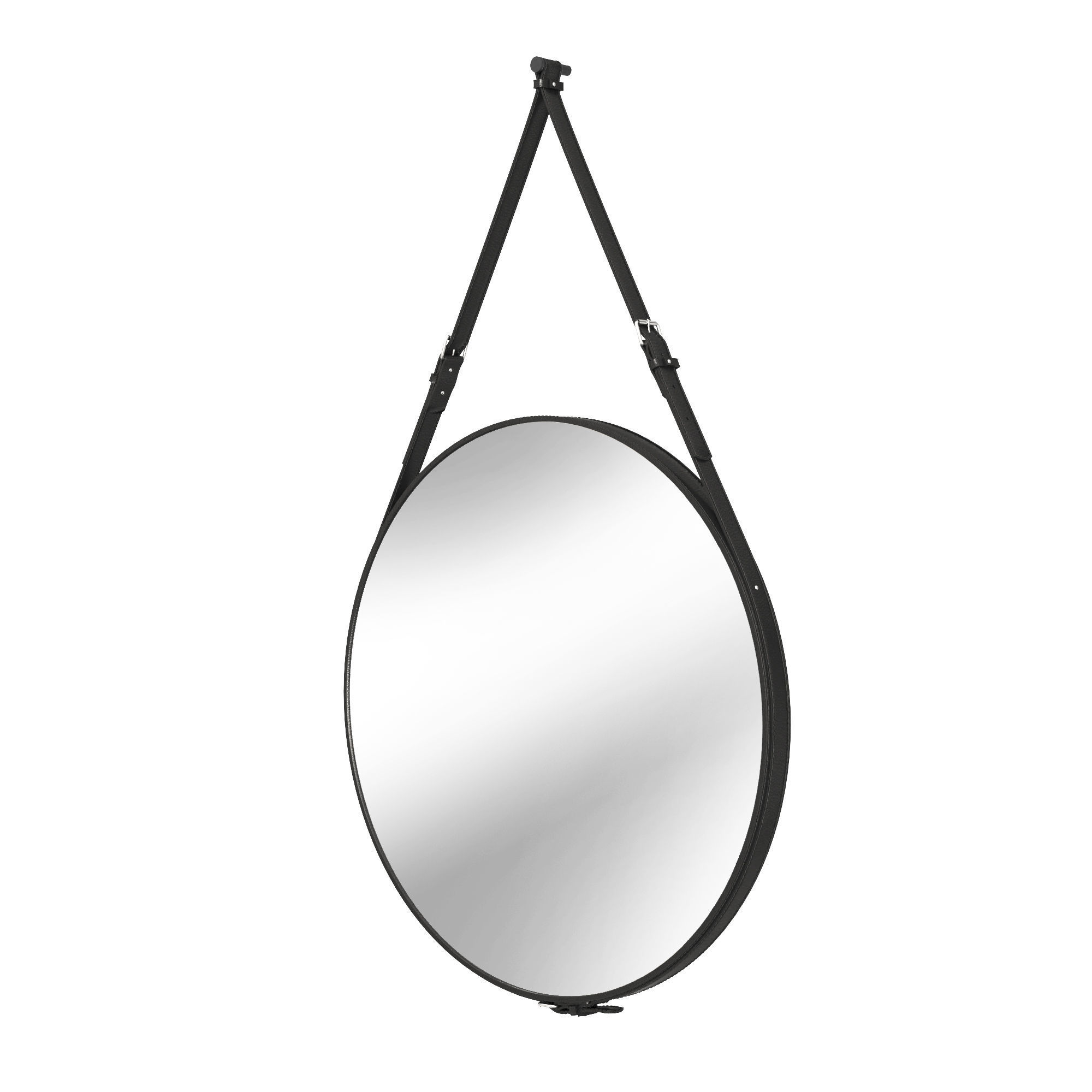 Round mirror 3D model_3
