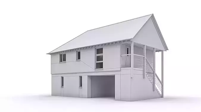 Townhouse 14 Low-poly 3D model