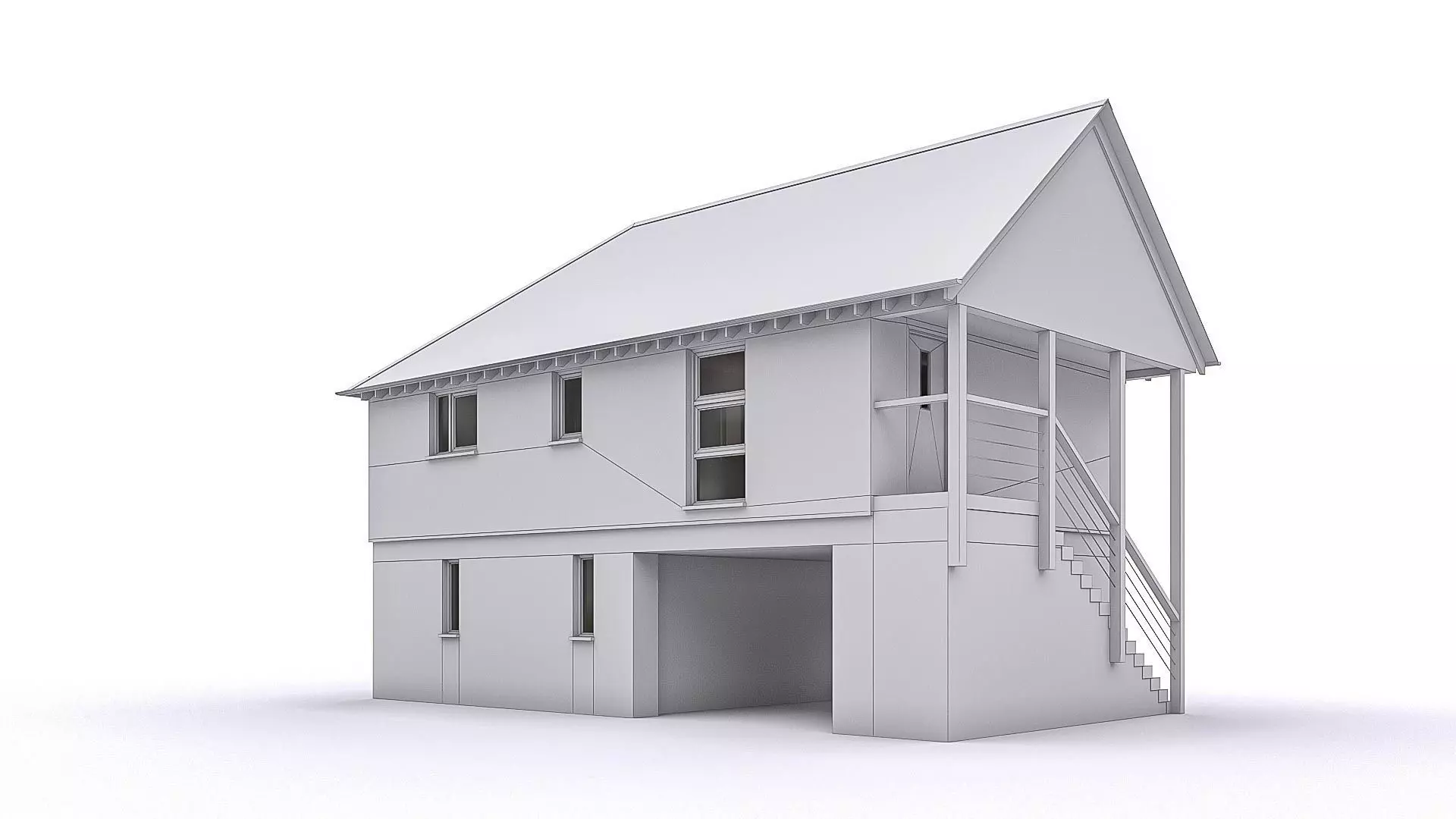 Townhouse 14 Low-poly 3D model