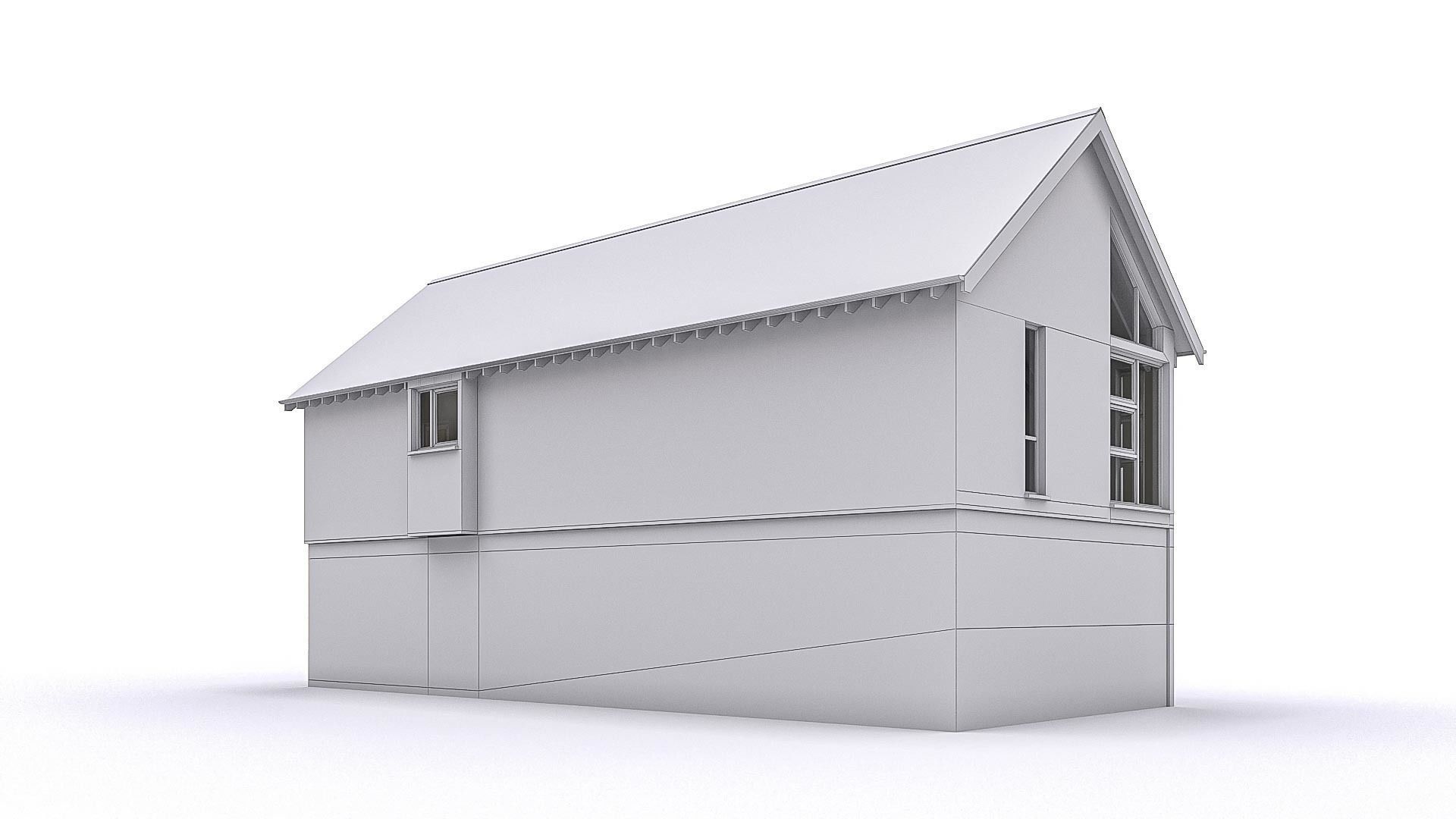 Townhouse 12 Low-poly 3D model_4