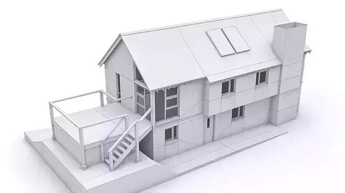 Townhouse 11 Low-poly 3D model