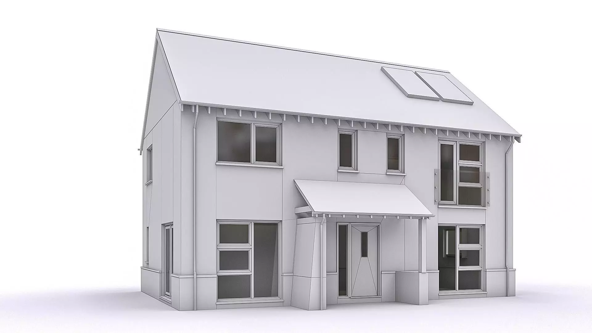 Townhouse 09 Low-poly 3D model_0