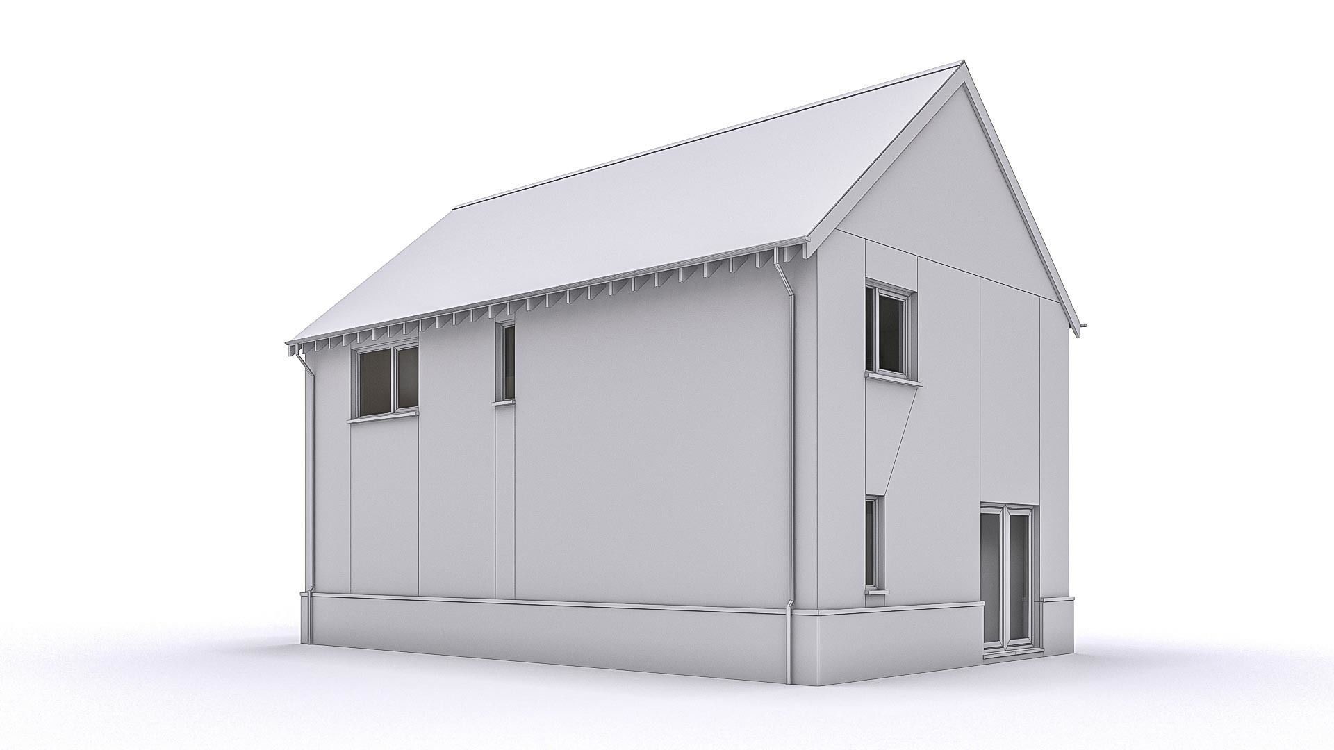 Townhouse 09 Low-poly 3D model_3